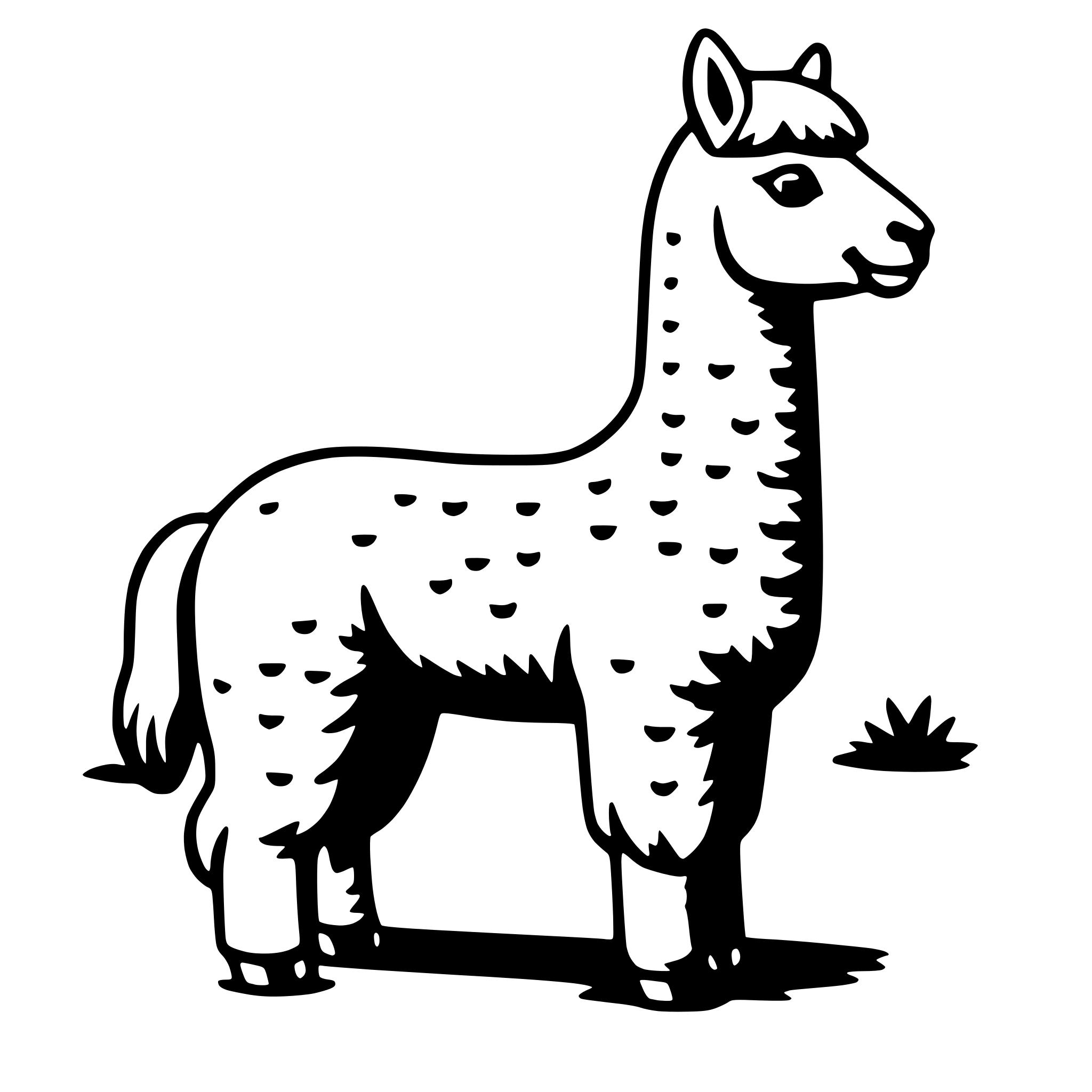 AI-generated SVG of a alpaca