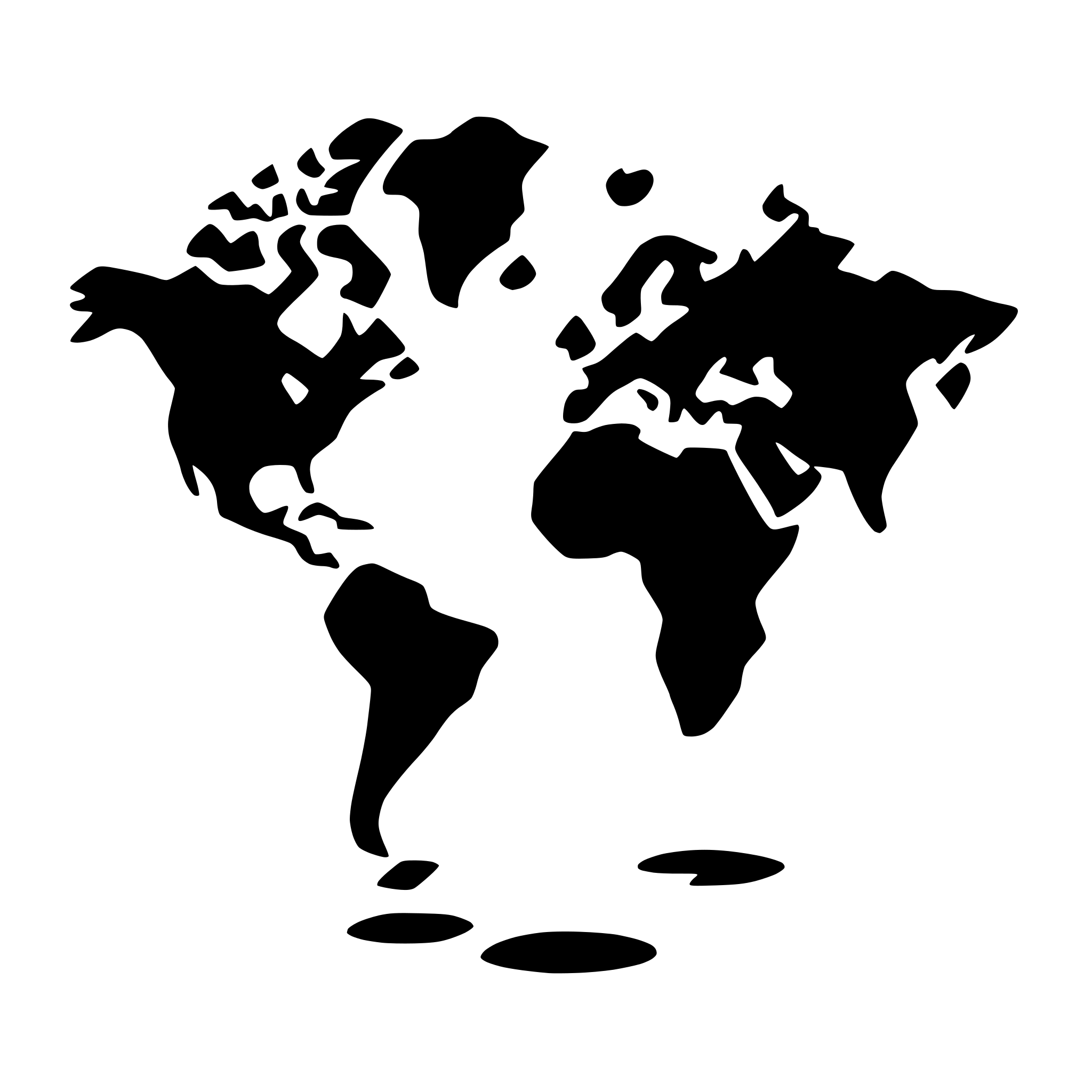 AI-generated SVG of a world map