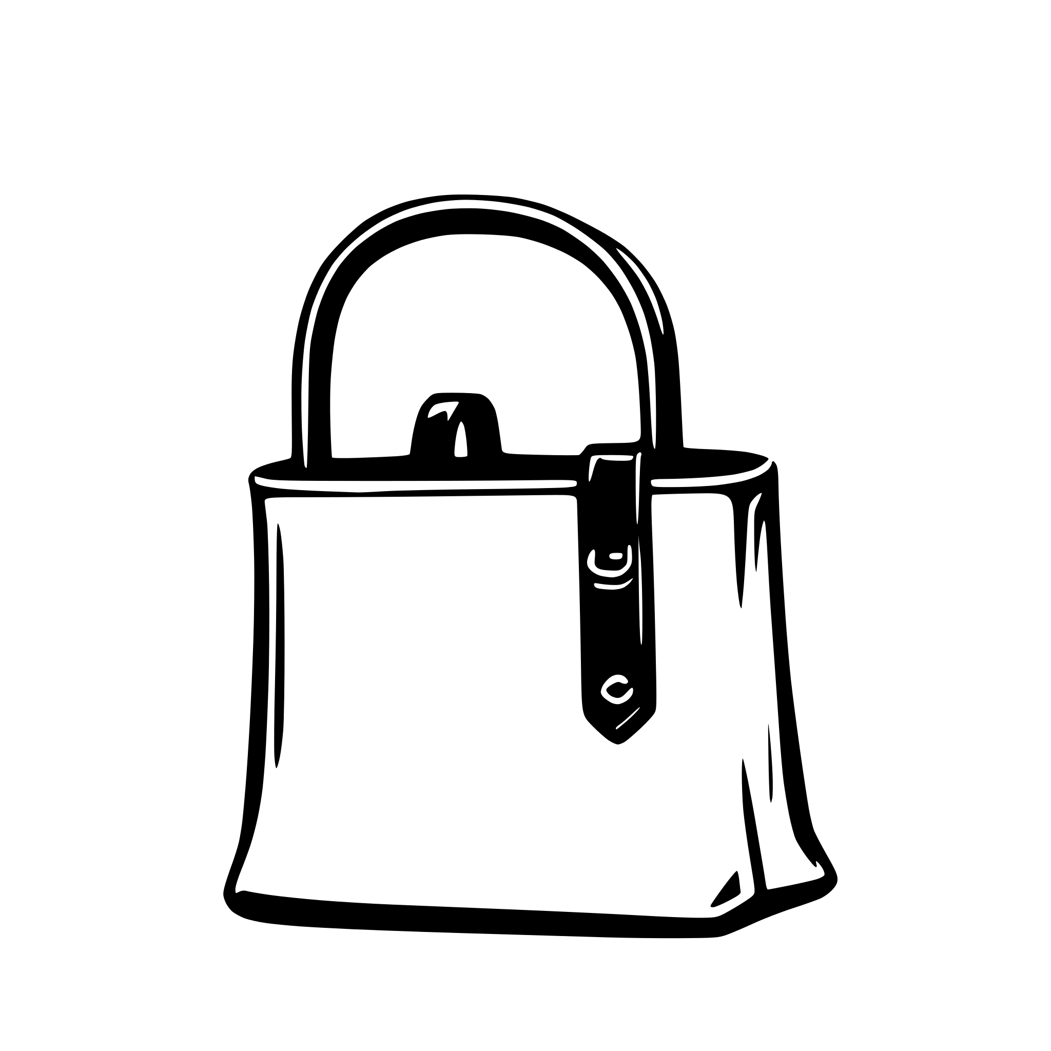 AI-generated SVG of a white bag svg with transparent background