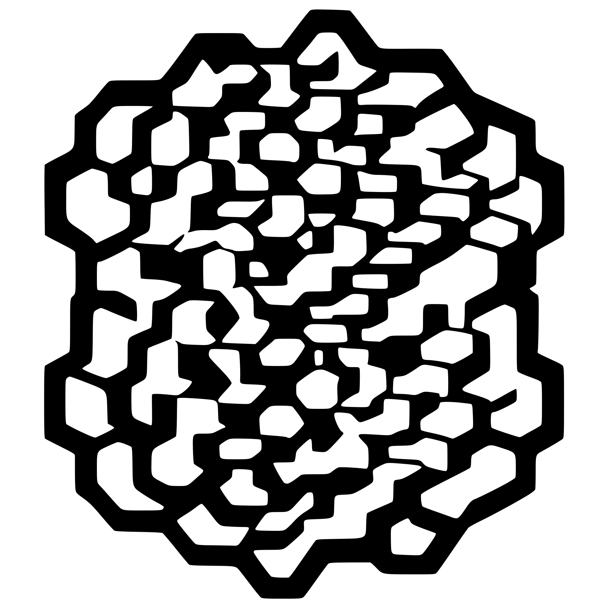 AI-generated SVG of 'un ciruclo rodeado de hexagonos'
