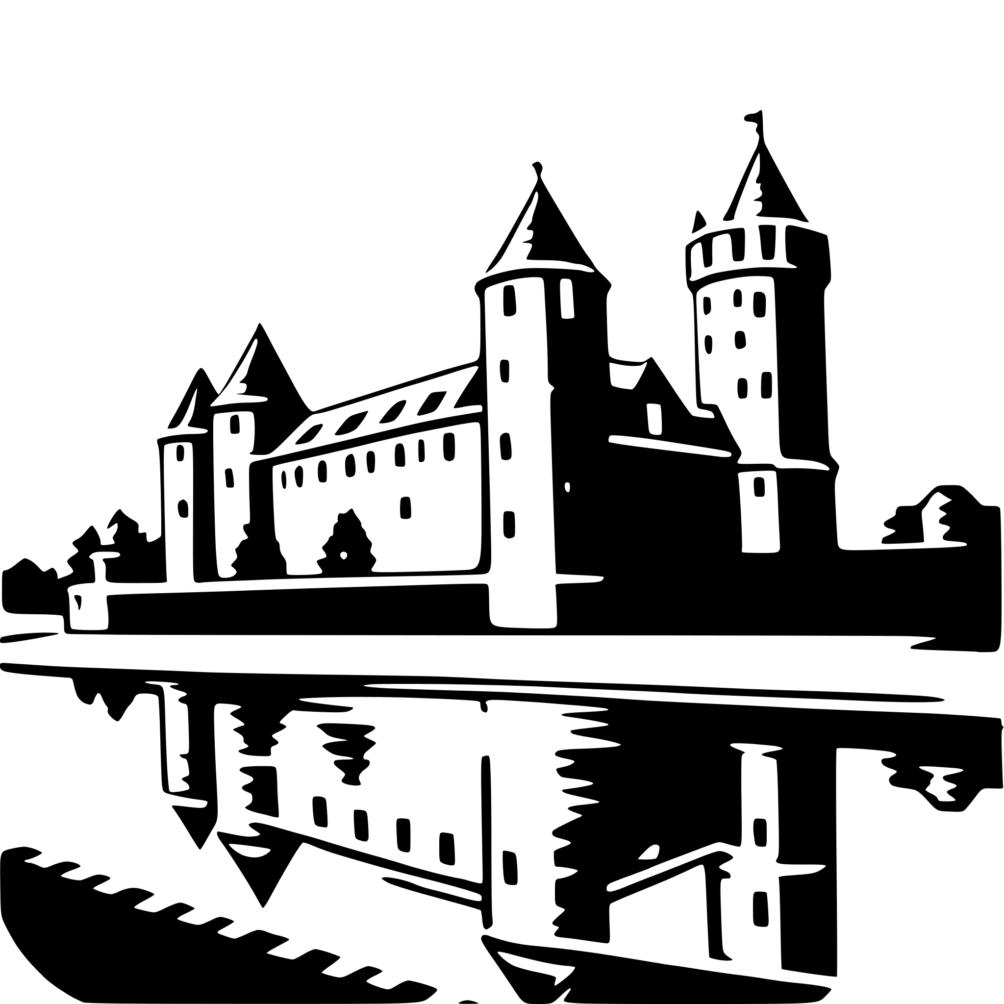 AI-generated SVG of a malbork castle