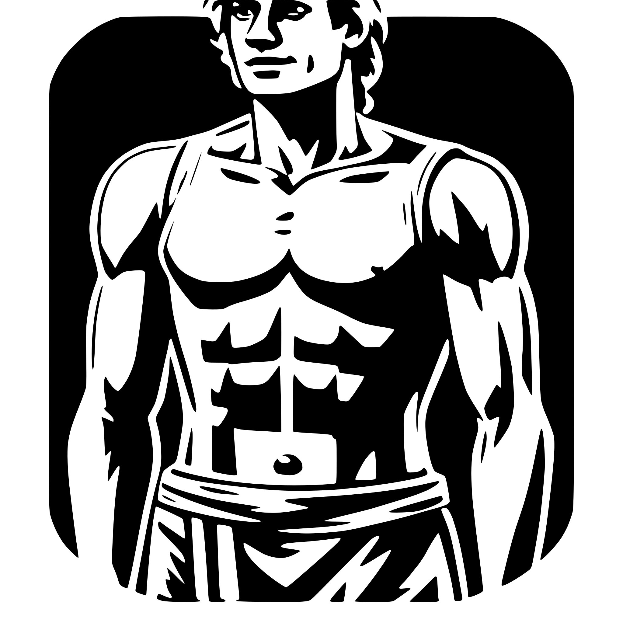AI-generated SVG of 'men gym chest'