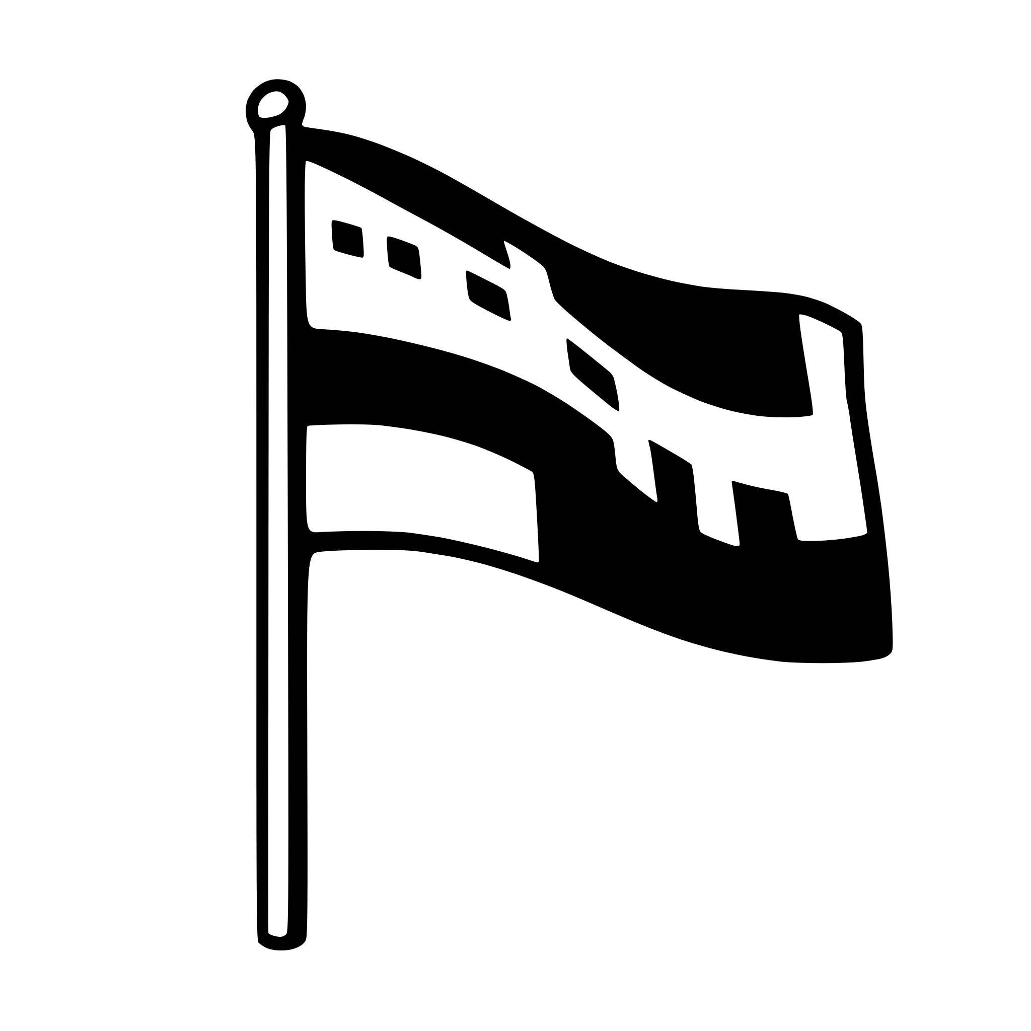 AI-generated SVG of a flag waving in wind