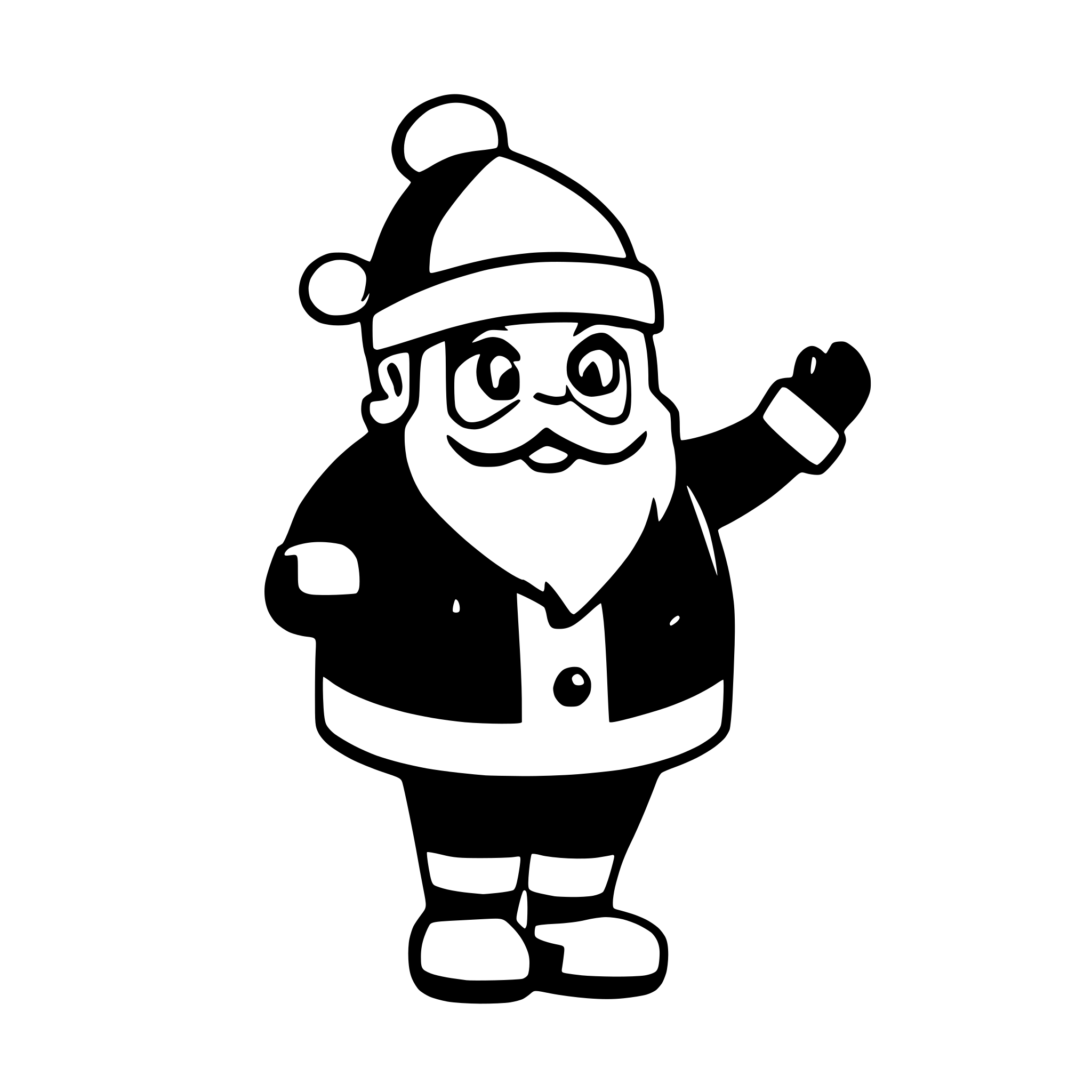 AI-generated SVG of a santa