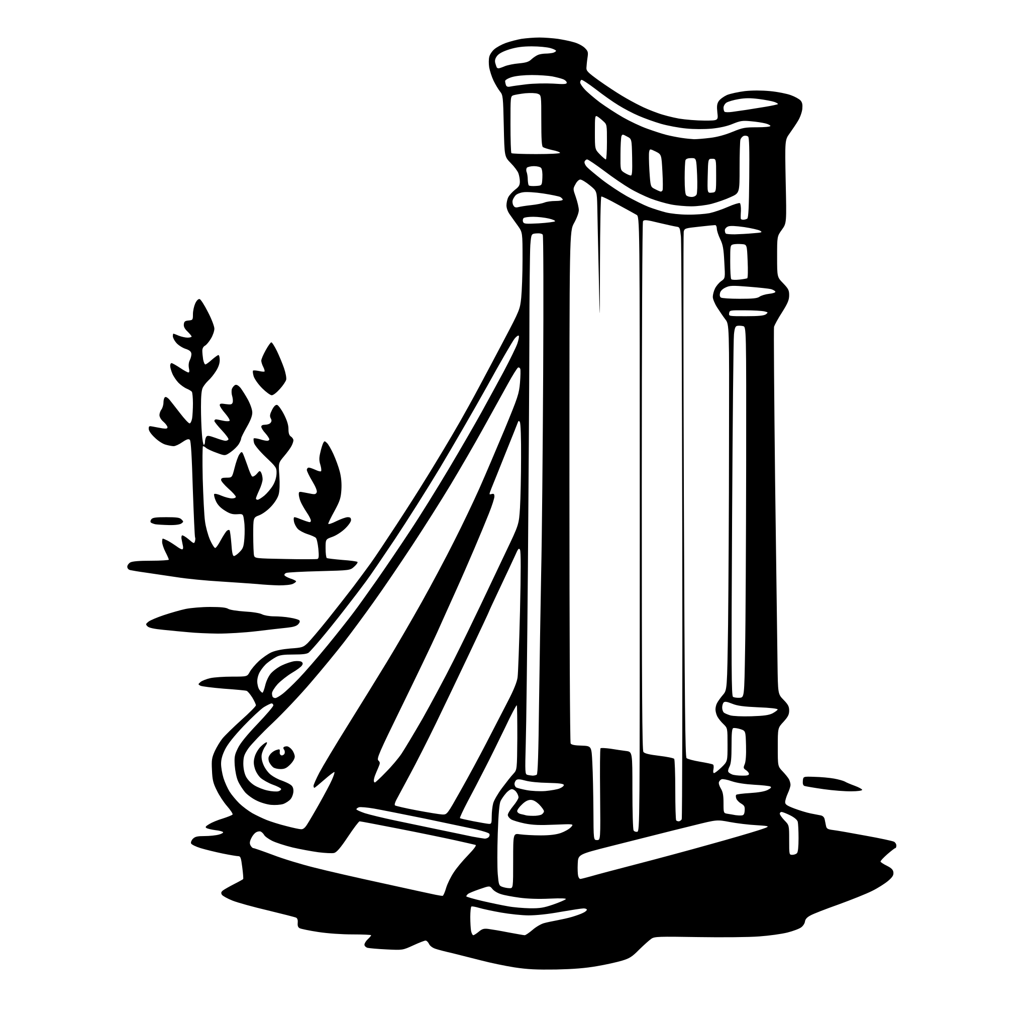 AI-generated SVG of 'harp'