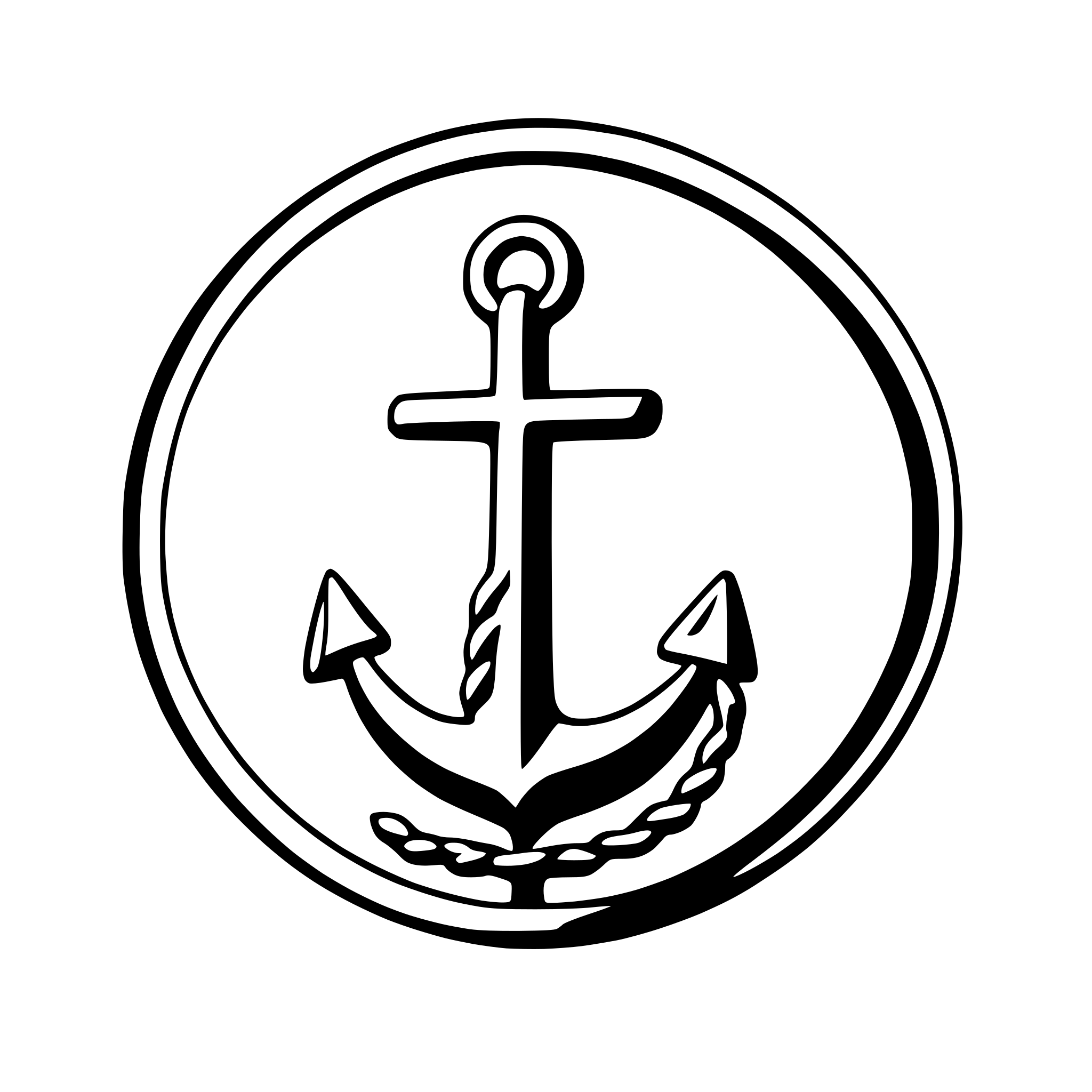 AI-generated SVG of a minimalist anchor with rope