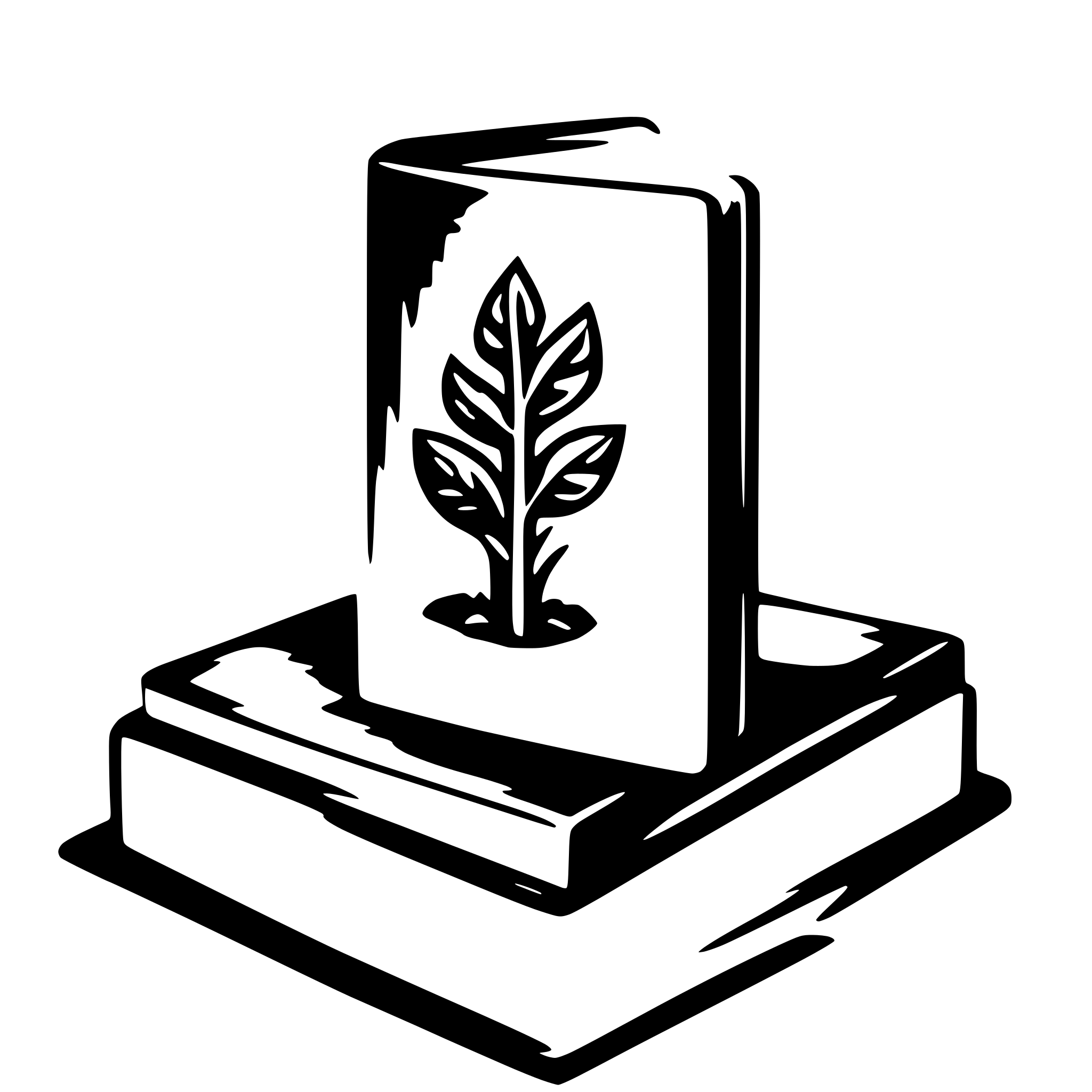 AI-generated SVG of a book