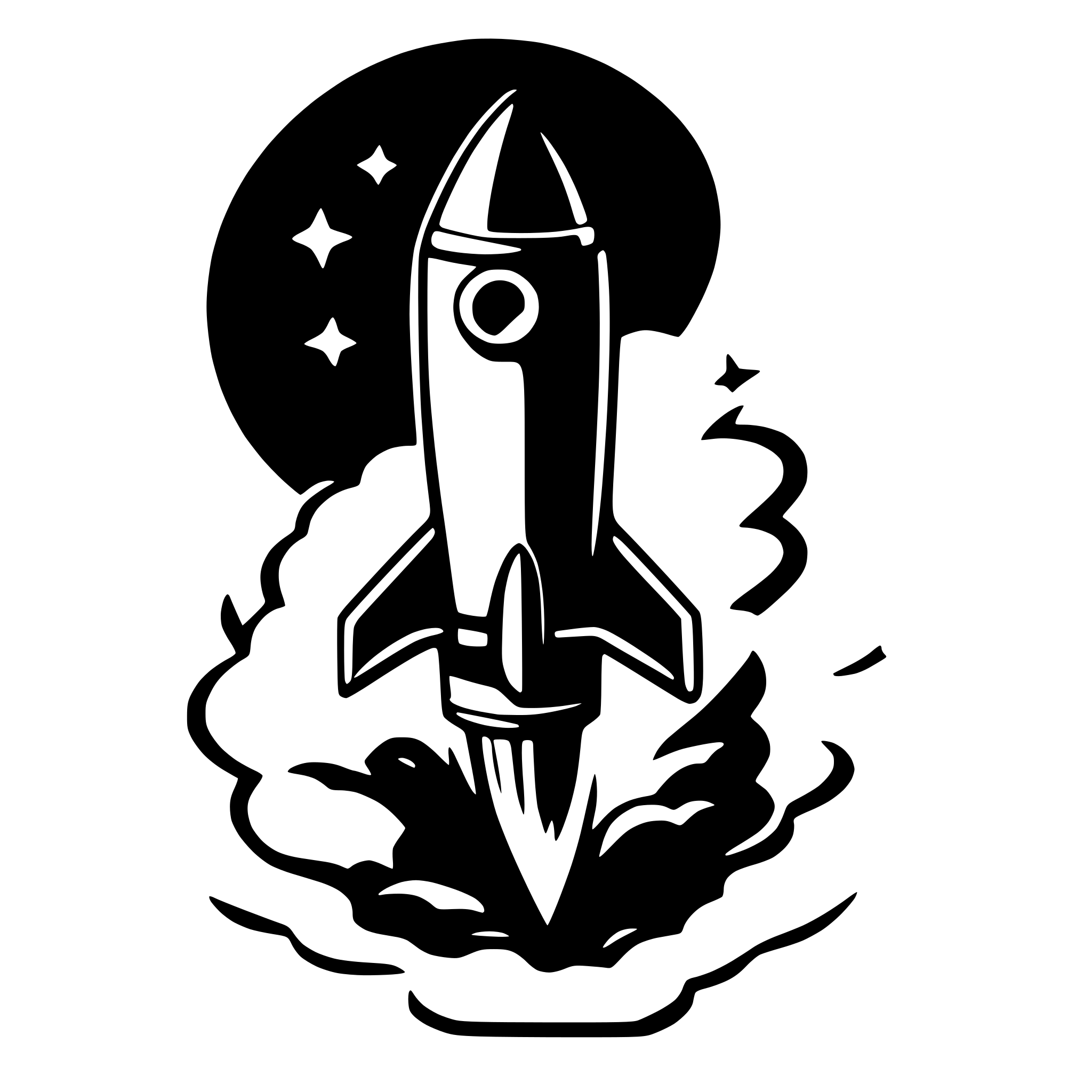 AI-generated SVG of 'Envelope with rocket'