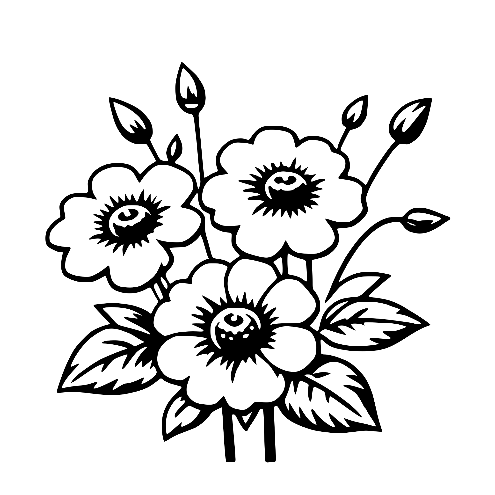 AI-generated SVG of a flower bouquet