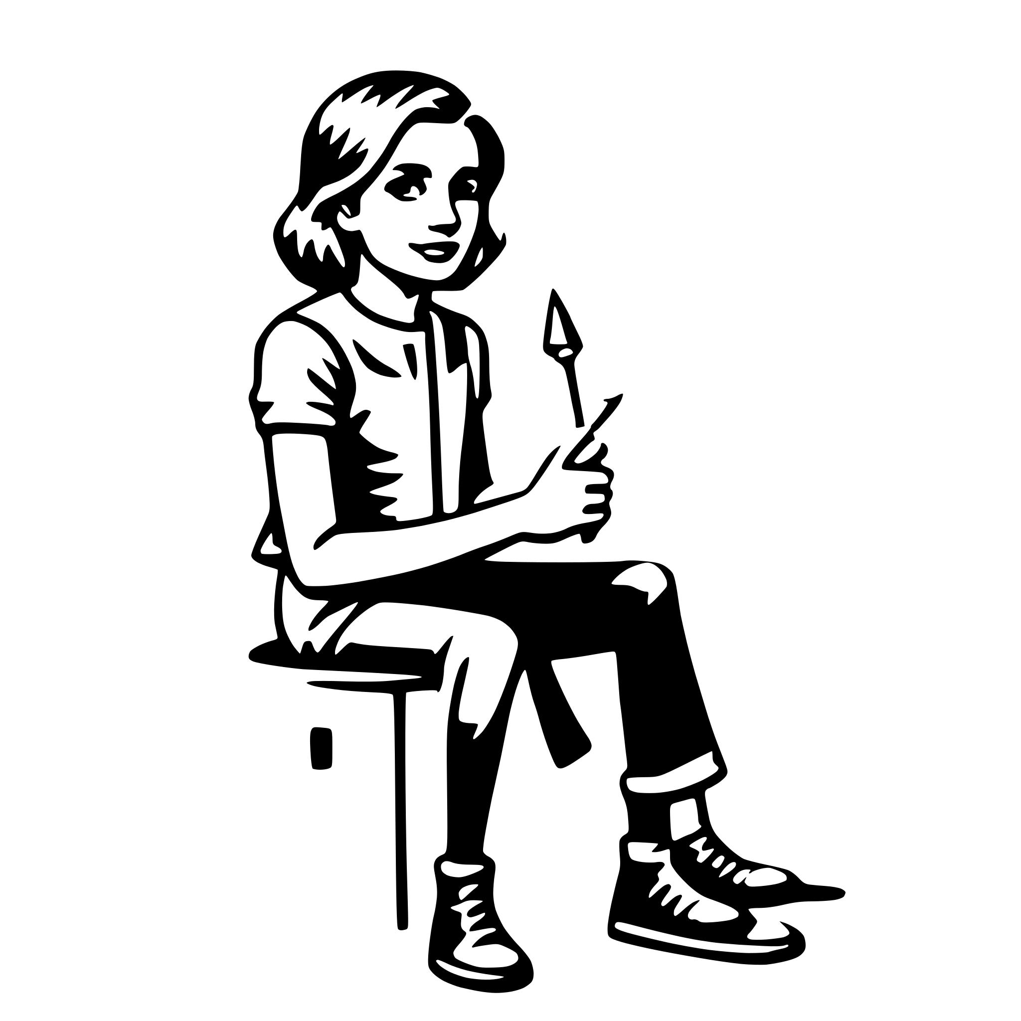 AI-generated SVG of a artist