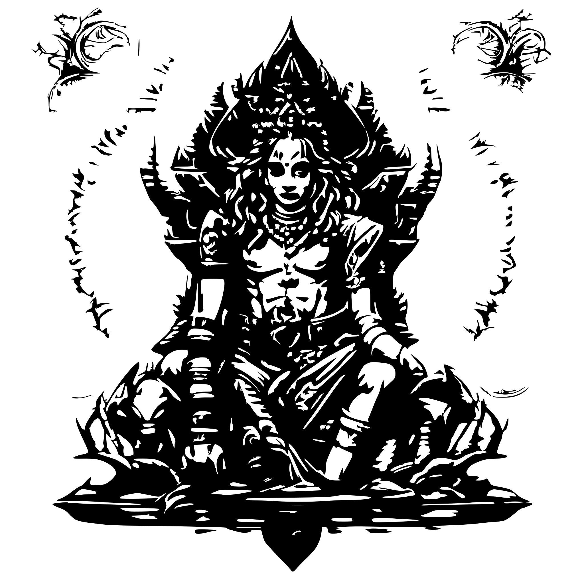 AI-generated SVG of 'mahadeva doing tandav full body'