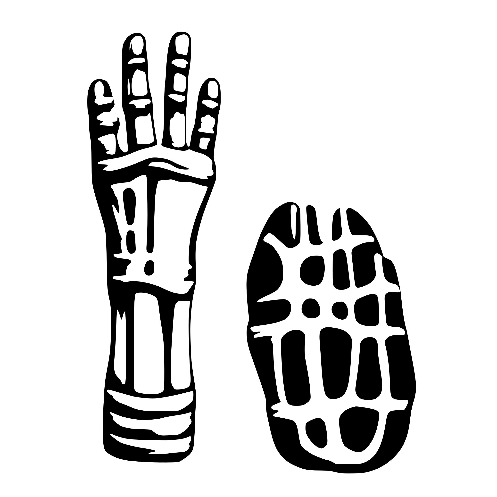 AI-generated SVG of a foot bone for podology