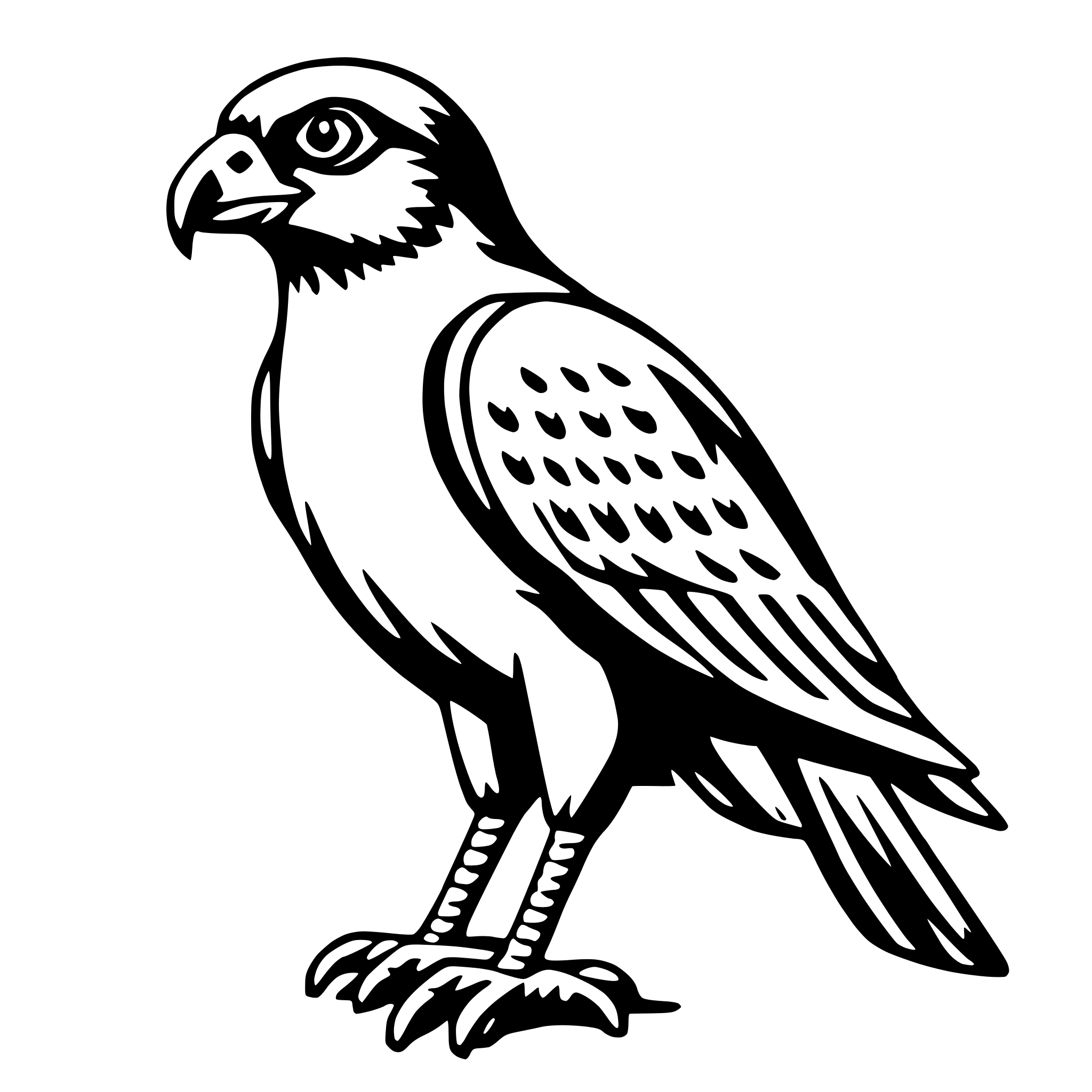 AI-generated SVG of a falcon