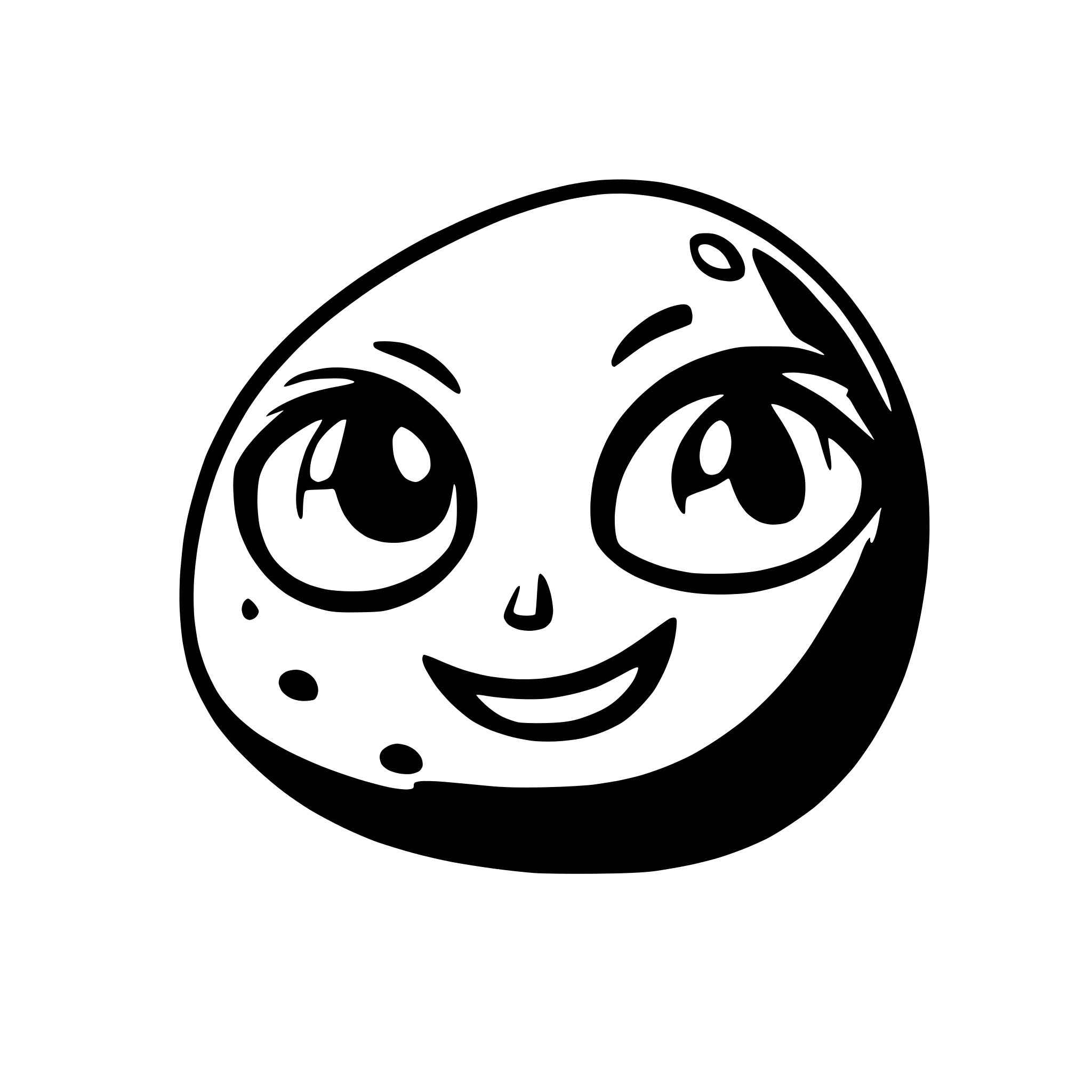 AI-generated SVG of a A cartoon stone with eyes and no other facial features AI-generated SVG of a A cartoon stone with eyes and no other facial features