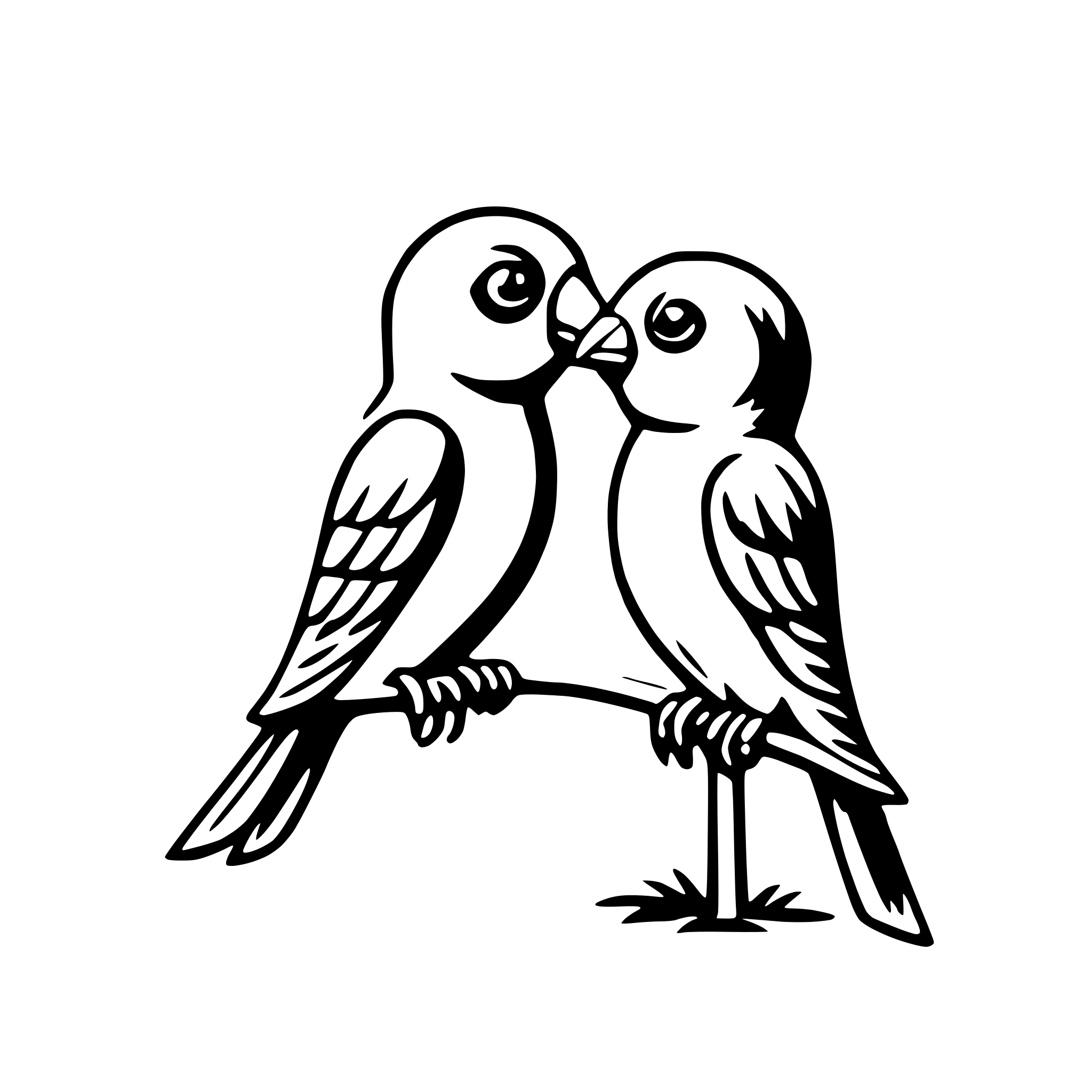 AI-generated SVG of 'lovebirds'