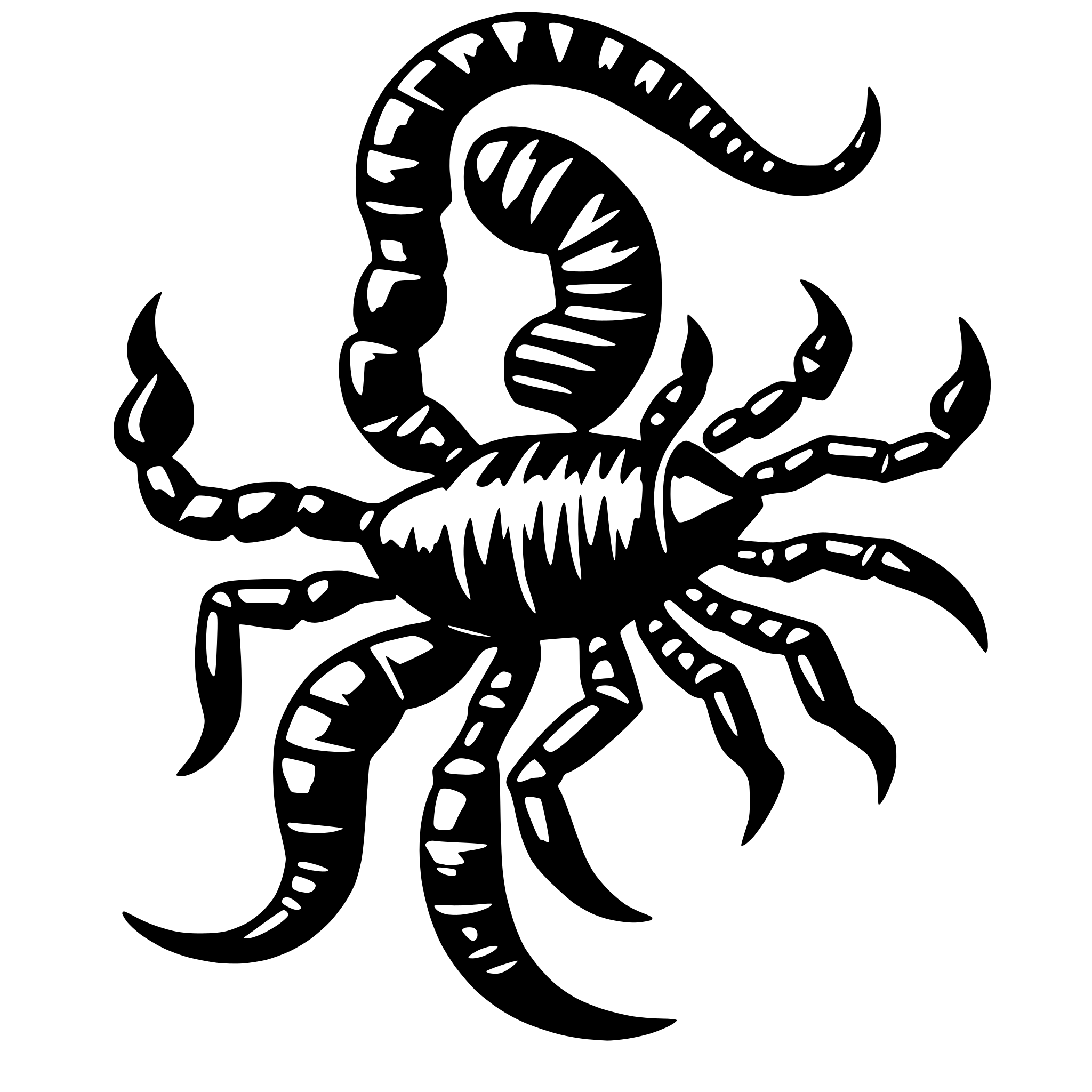 AI-generated SVG of a scorpion