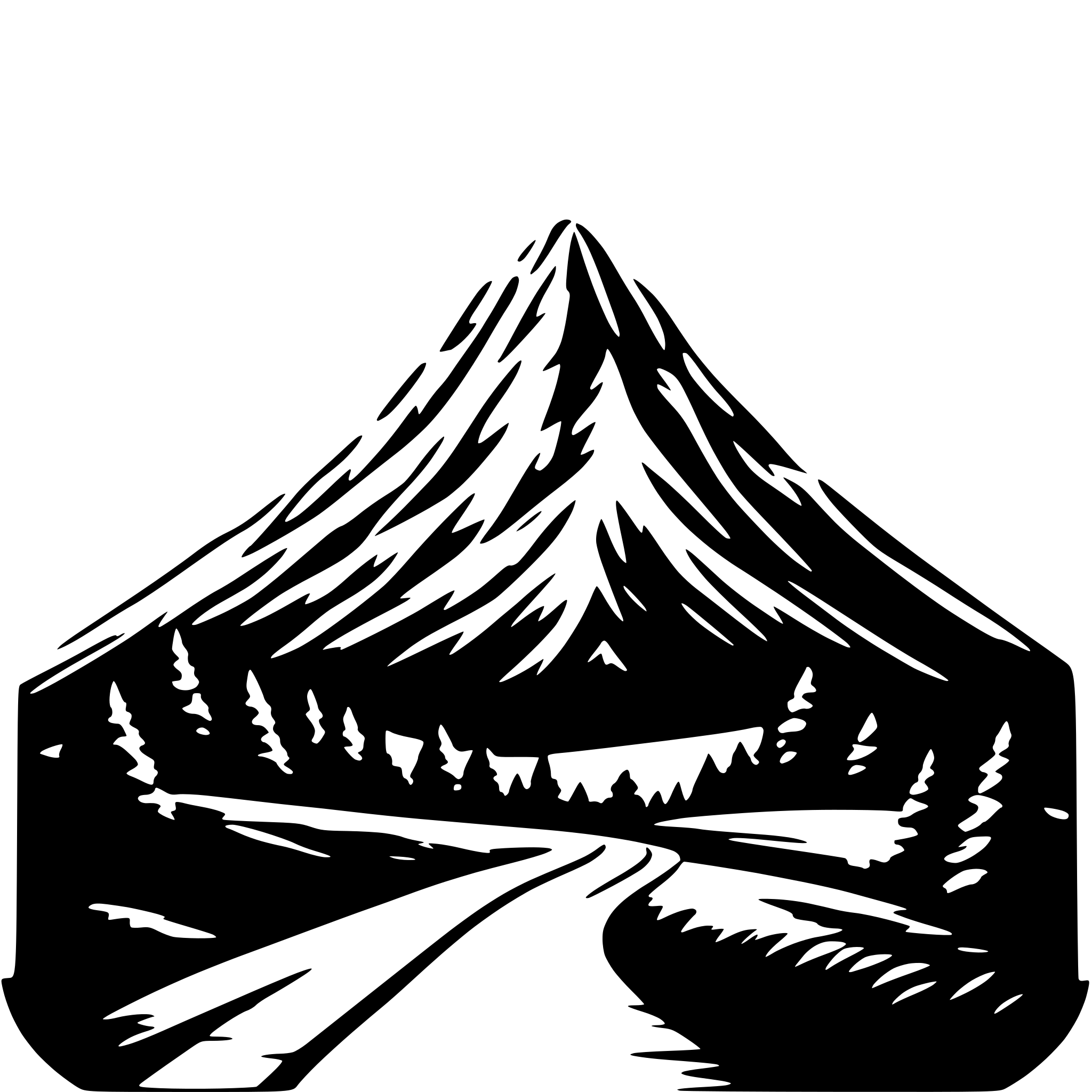 AI-generated SVG of a a mountain with rising sun