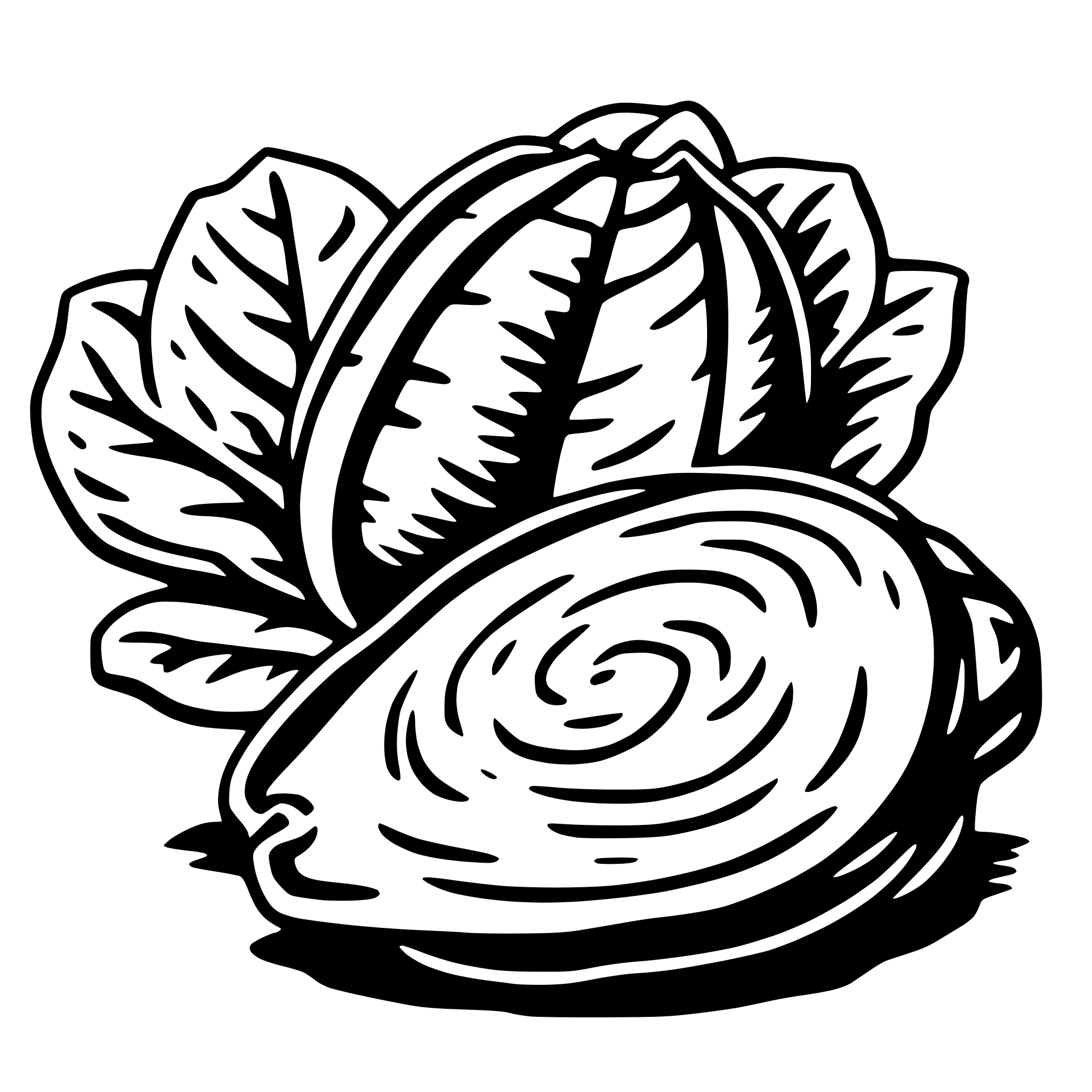 AI-generated SVG of a red cabbage