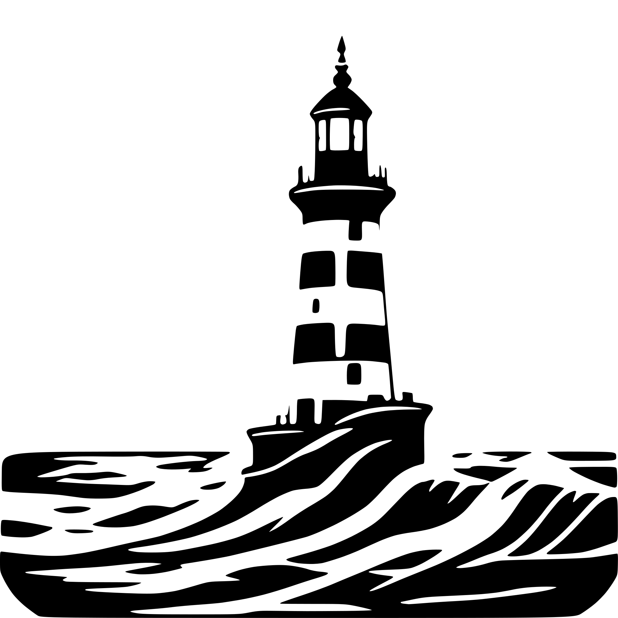 AI-generated SVG of 'LIGHTOUSE WITH WAVES'