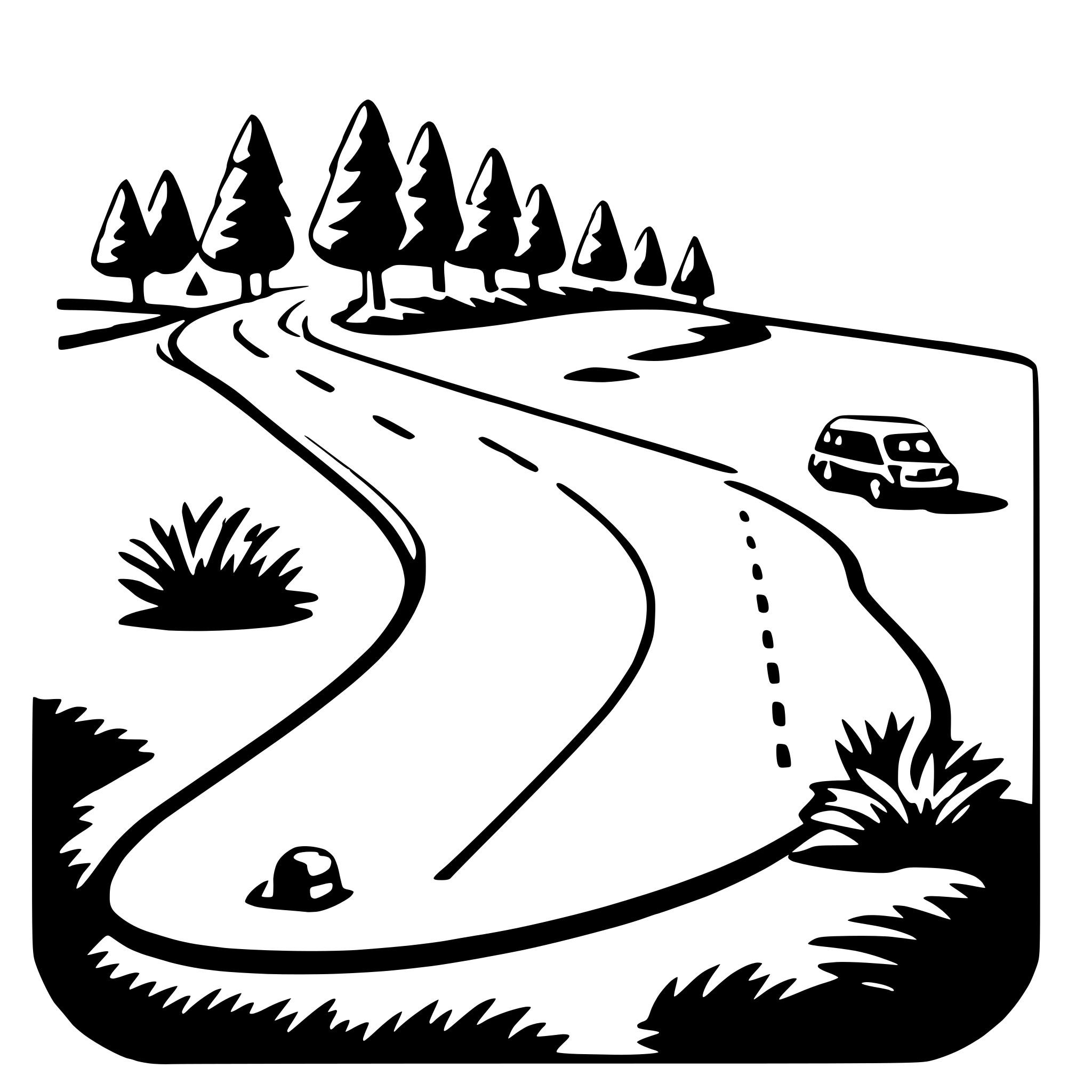 AI-generated SVG of 'road trip map'