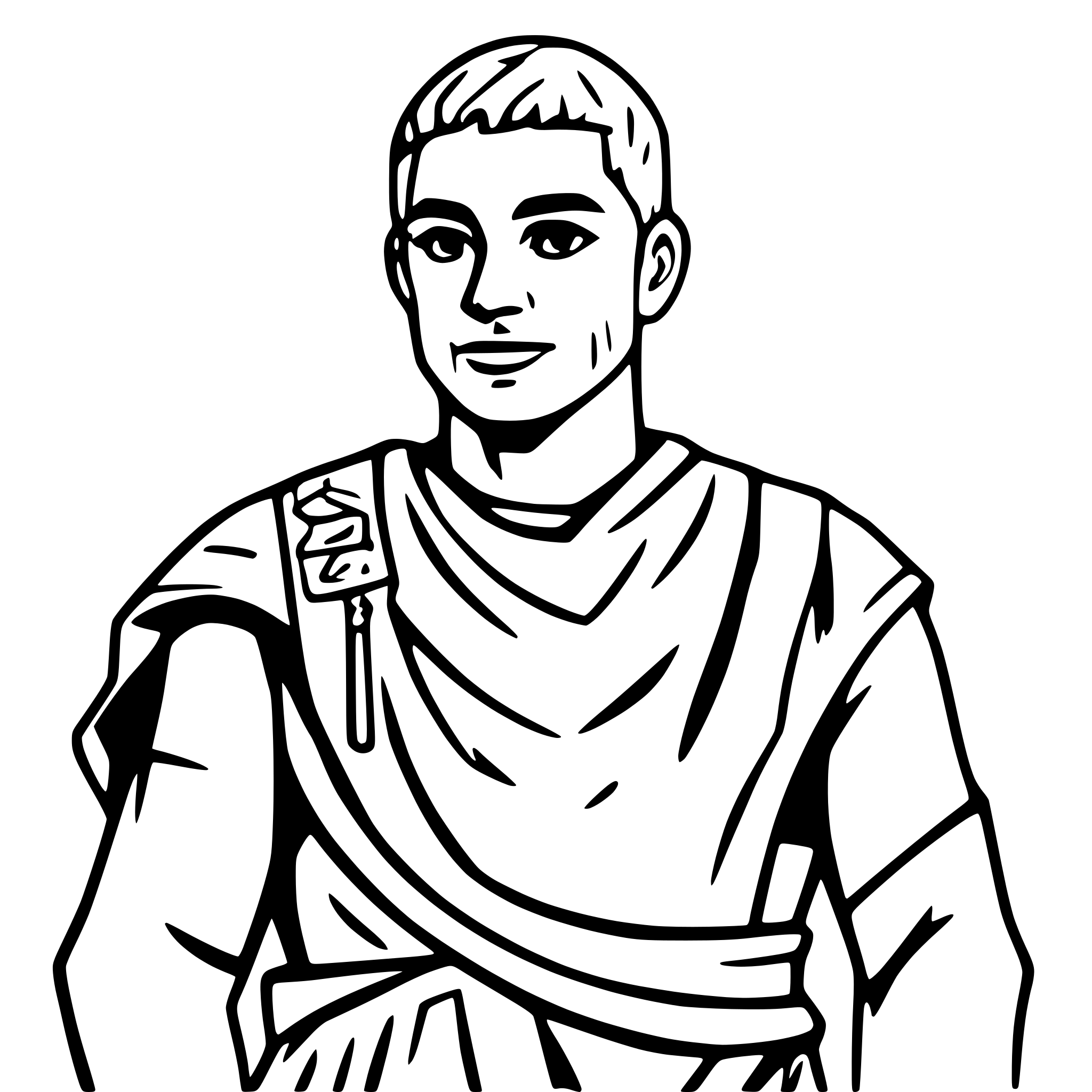 AI-generated SVG of 'roman emperor in toga'