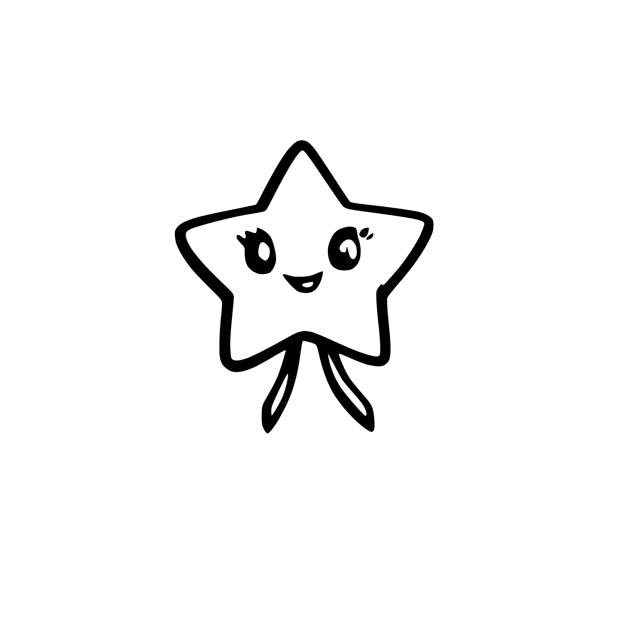 AI-generated SVG of 'cute star'