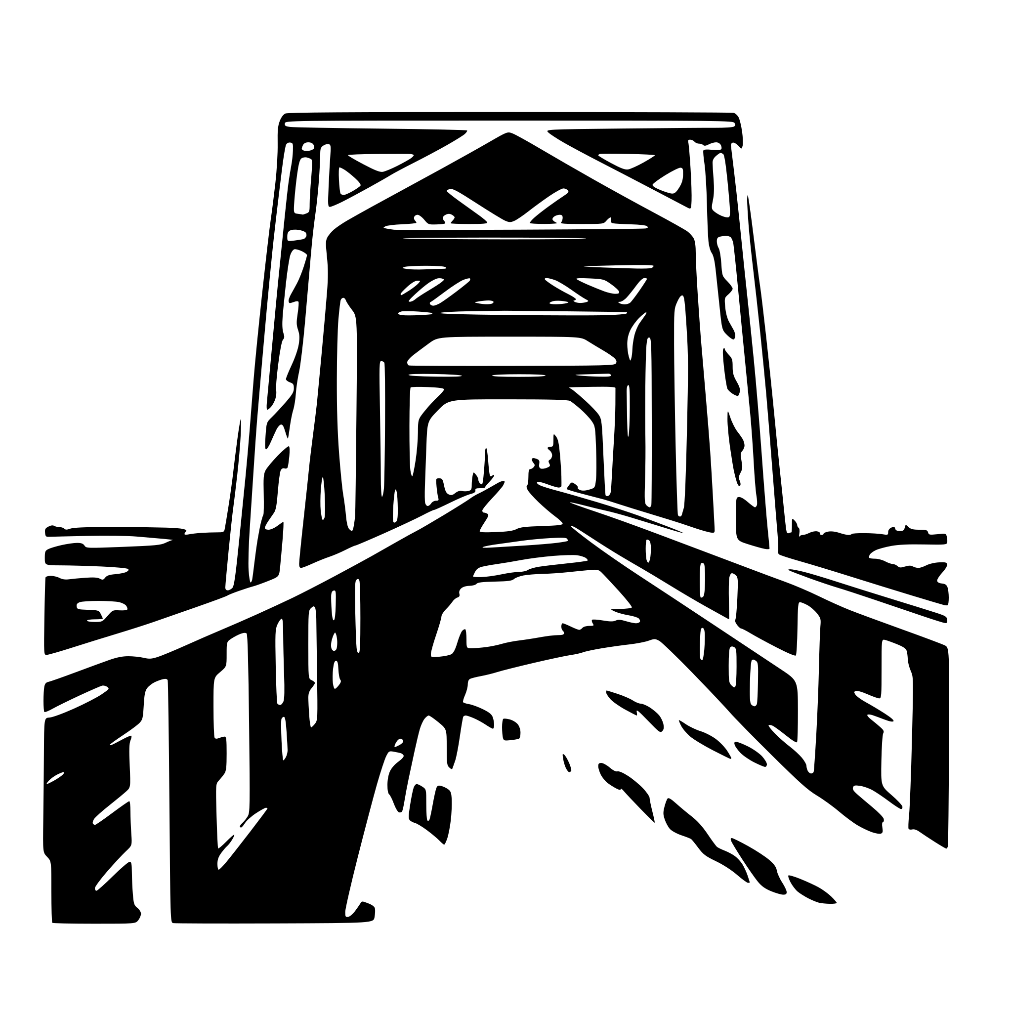AI-generated SVG of 'steel truss bridge'