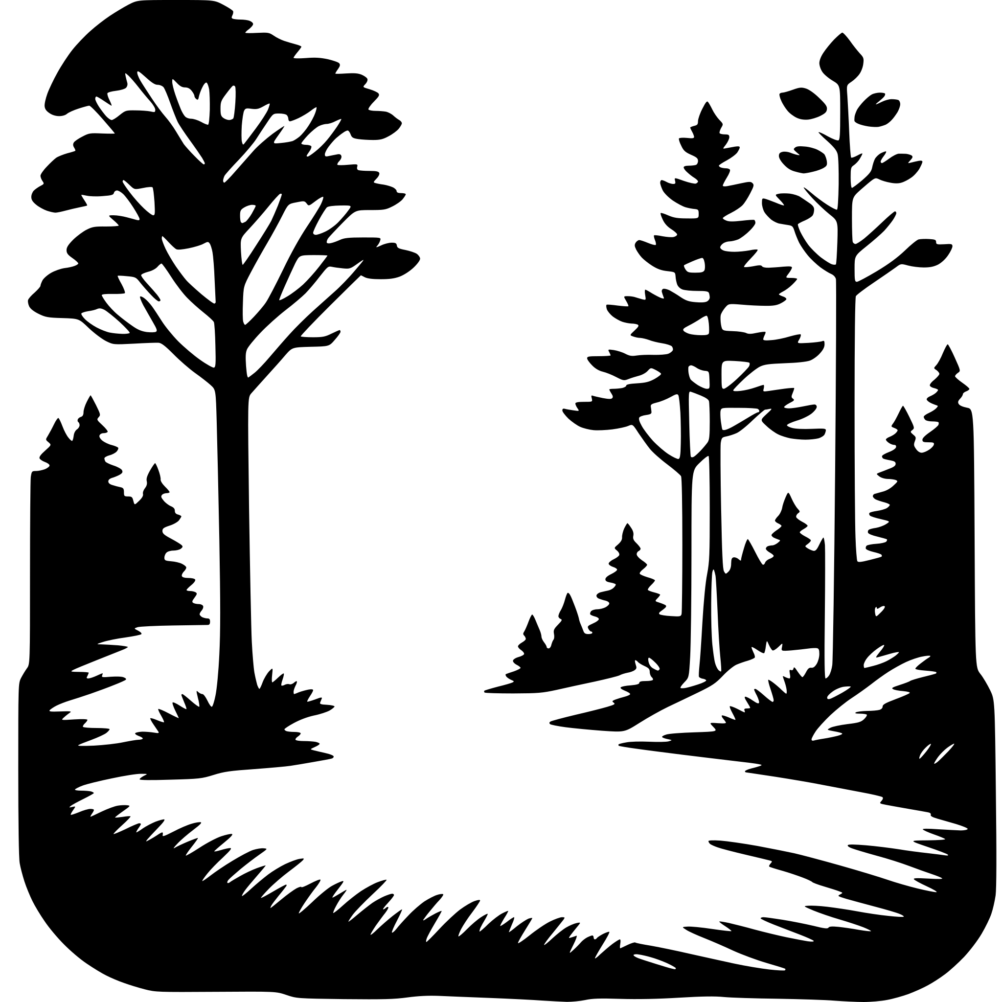 AI-generated SVG of a forest silhouette
