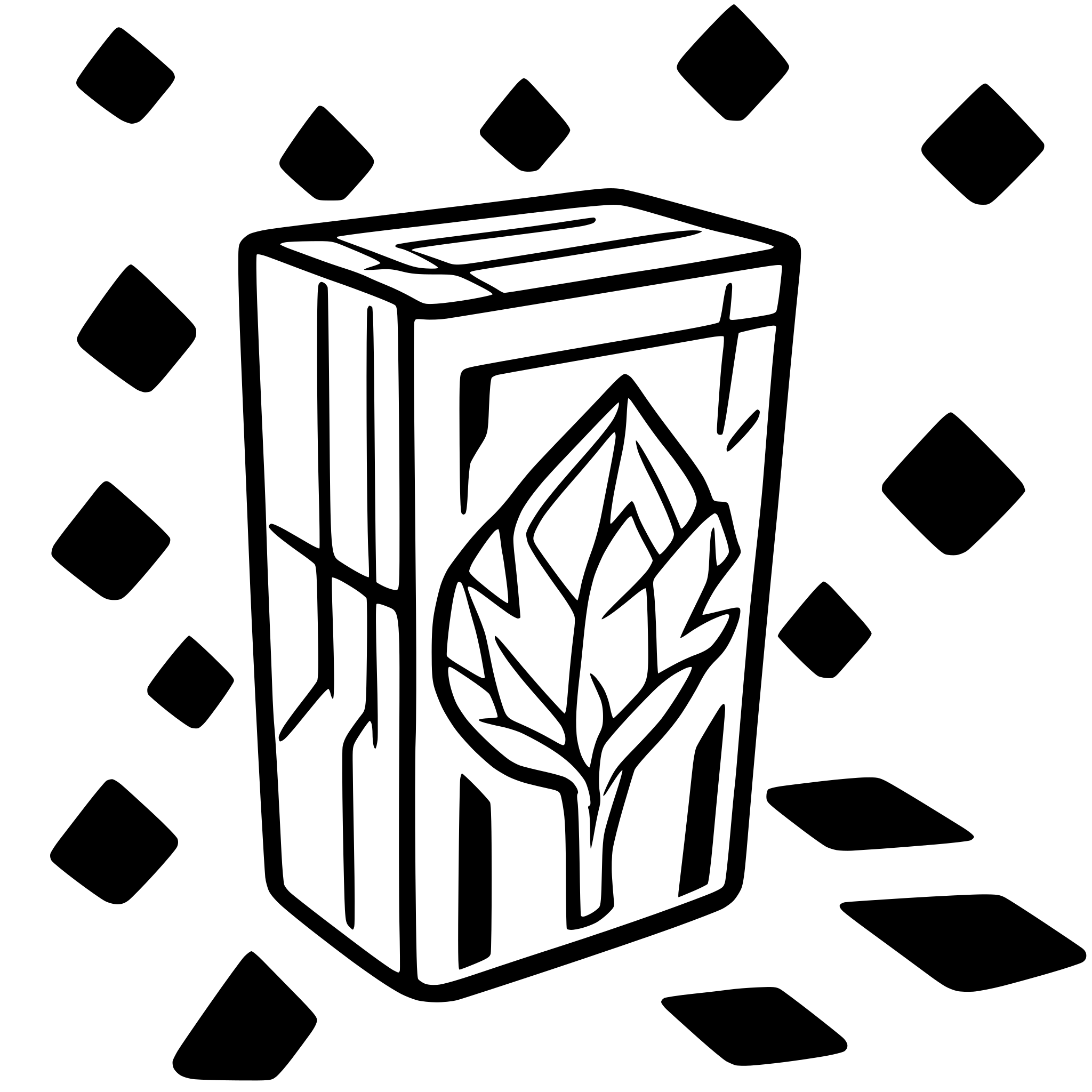 AI-generated SVG of 'trading card deck box'