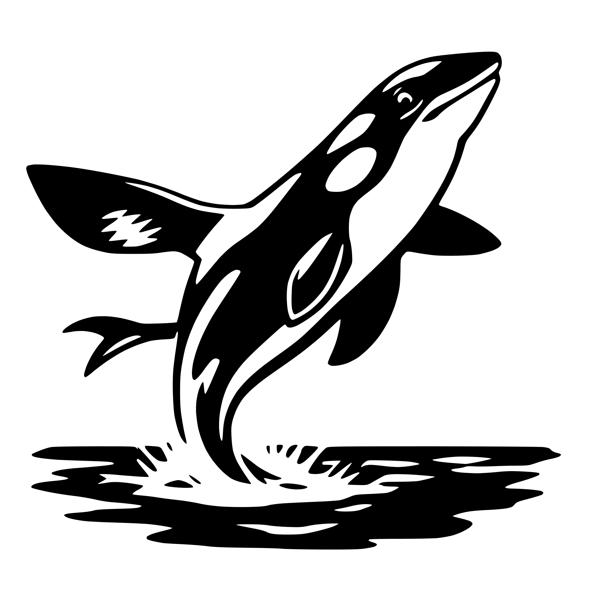 AI-generated SVG of 'orca jumping'