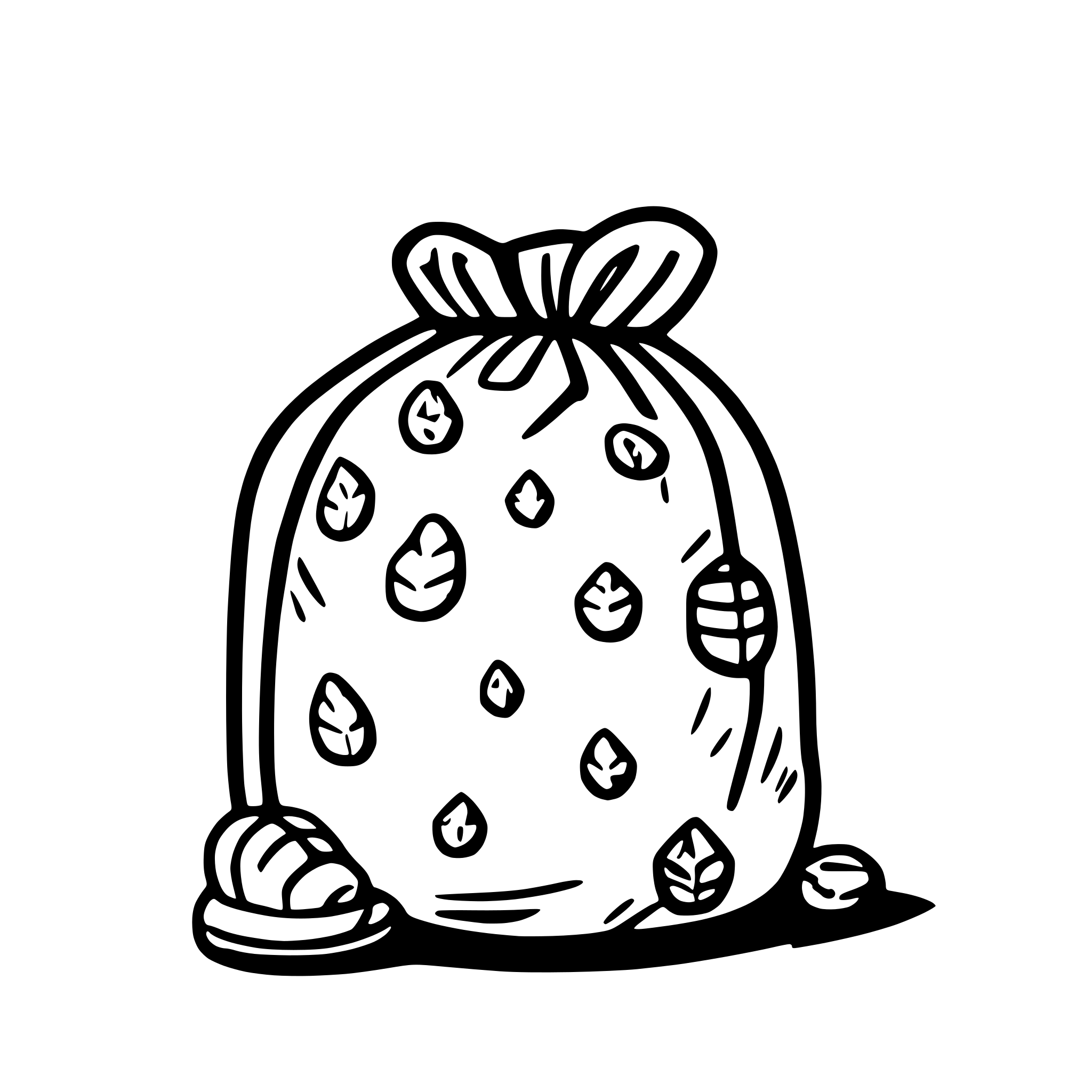 AI-generated SVG of a sack of gold coins. tied at the top with a string. no gold coins. sack should look round at the bottom.