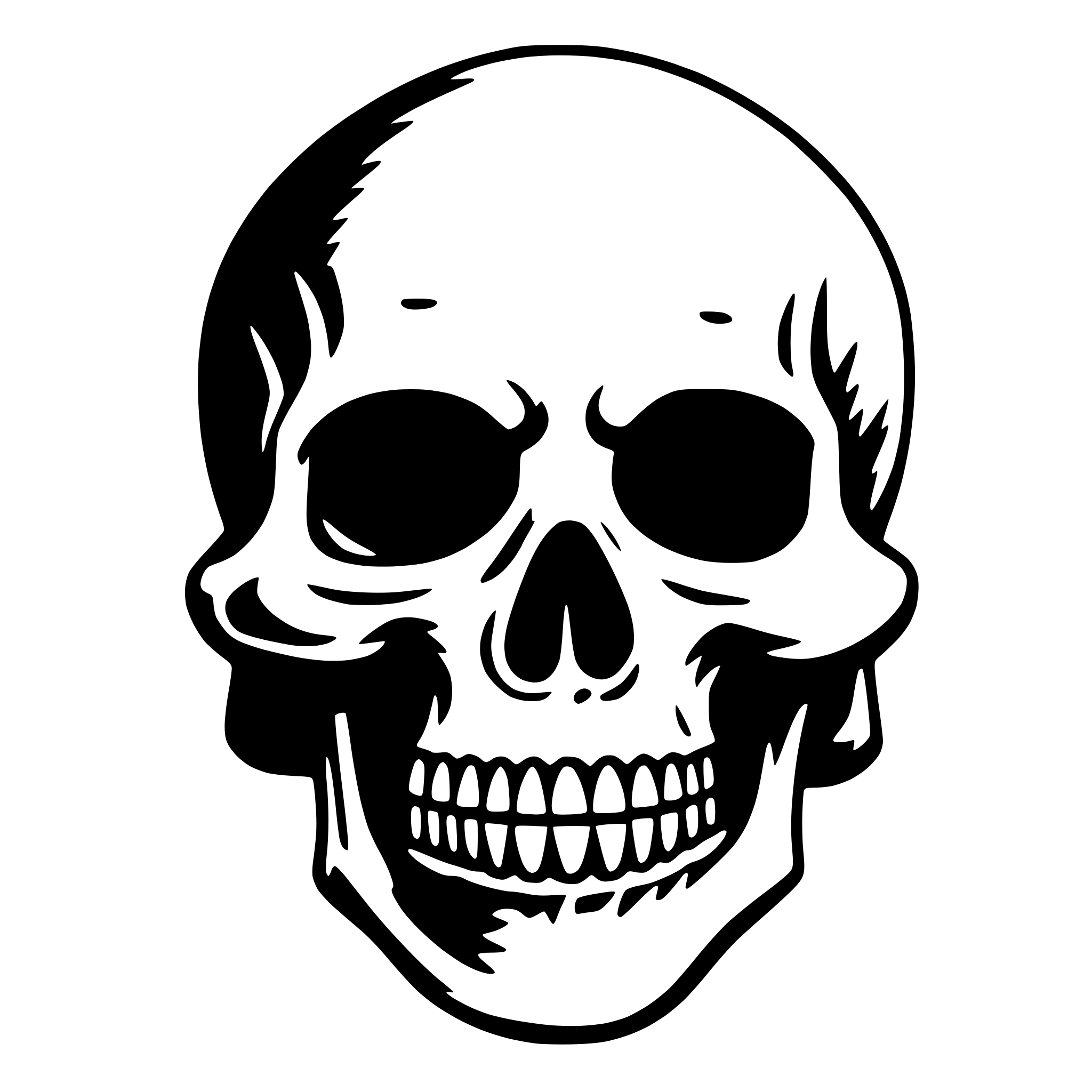 AI-generated SVG of a skull