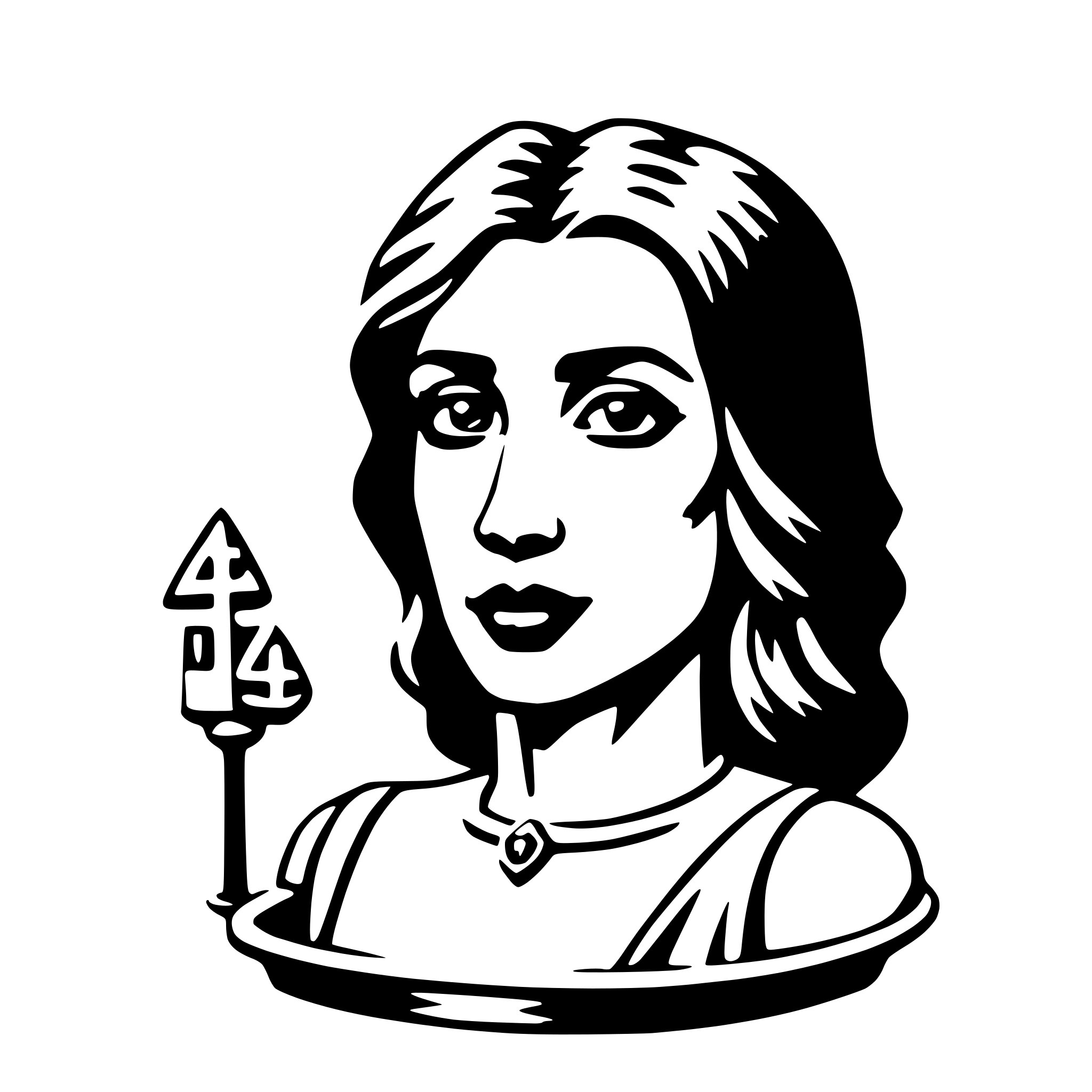 AI-generated SVG of a astarte