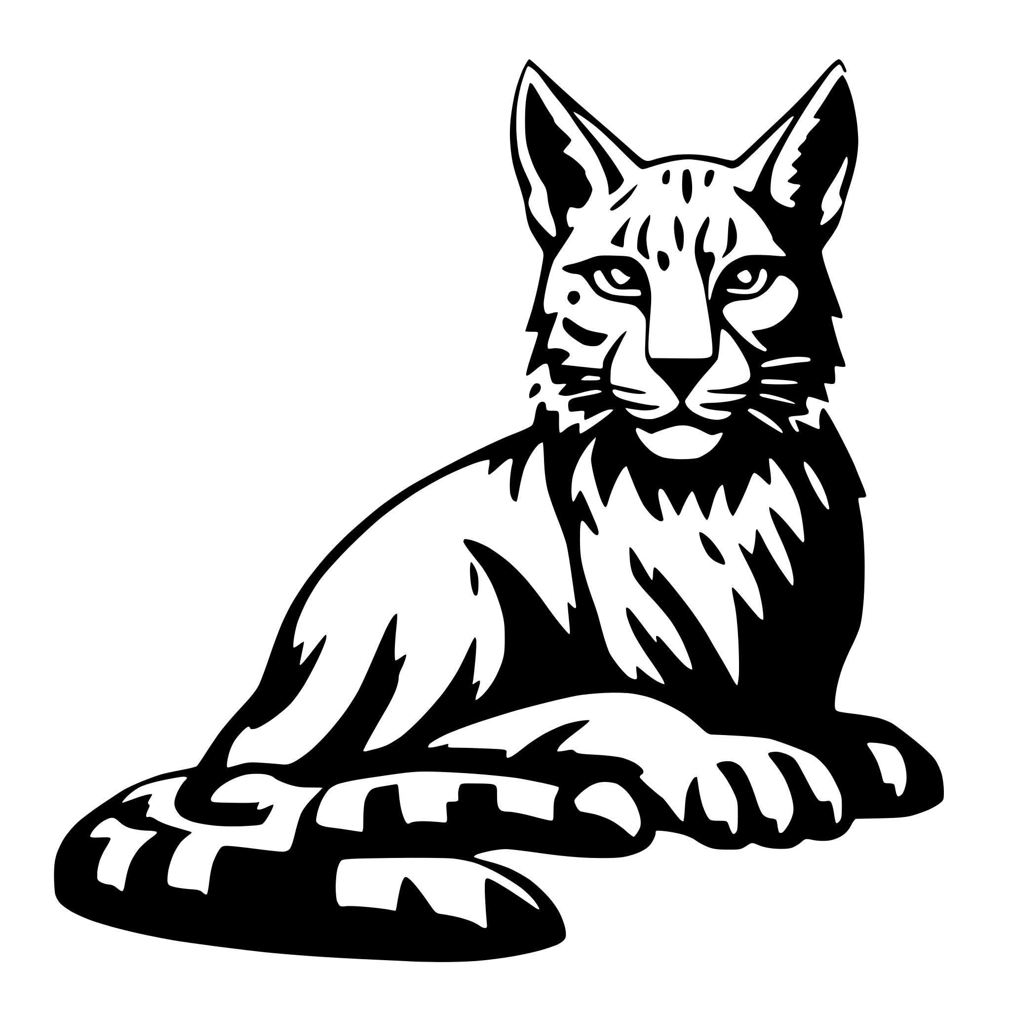 AI-generated SVG of 'lynx computer'