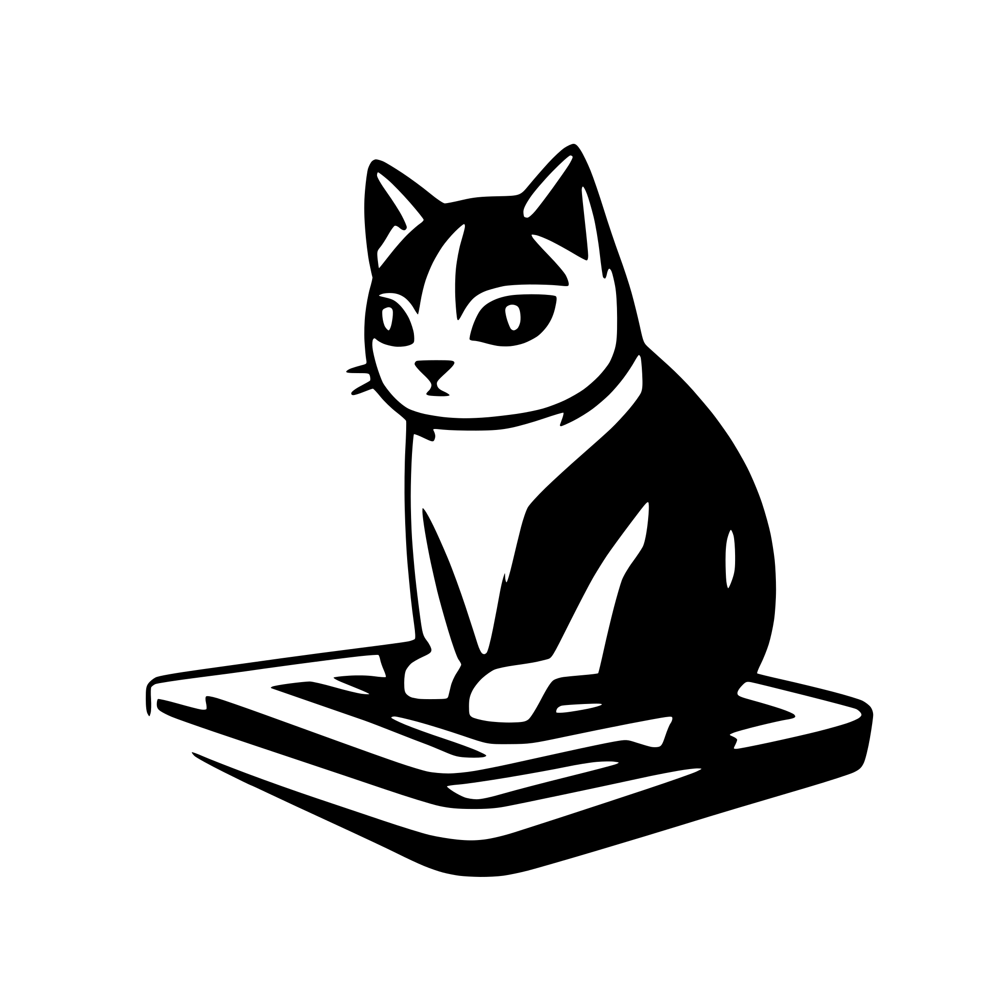AI-generated SVG of 'cat laptop'