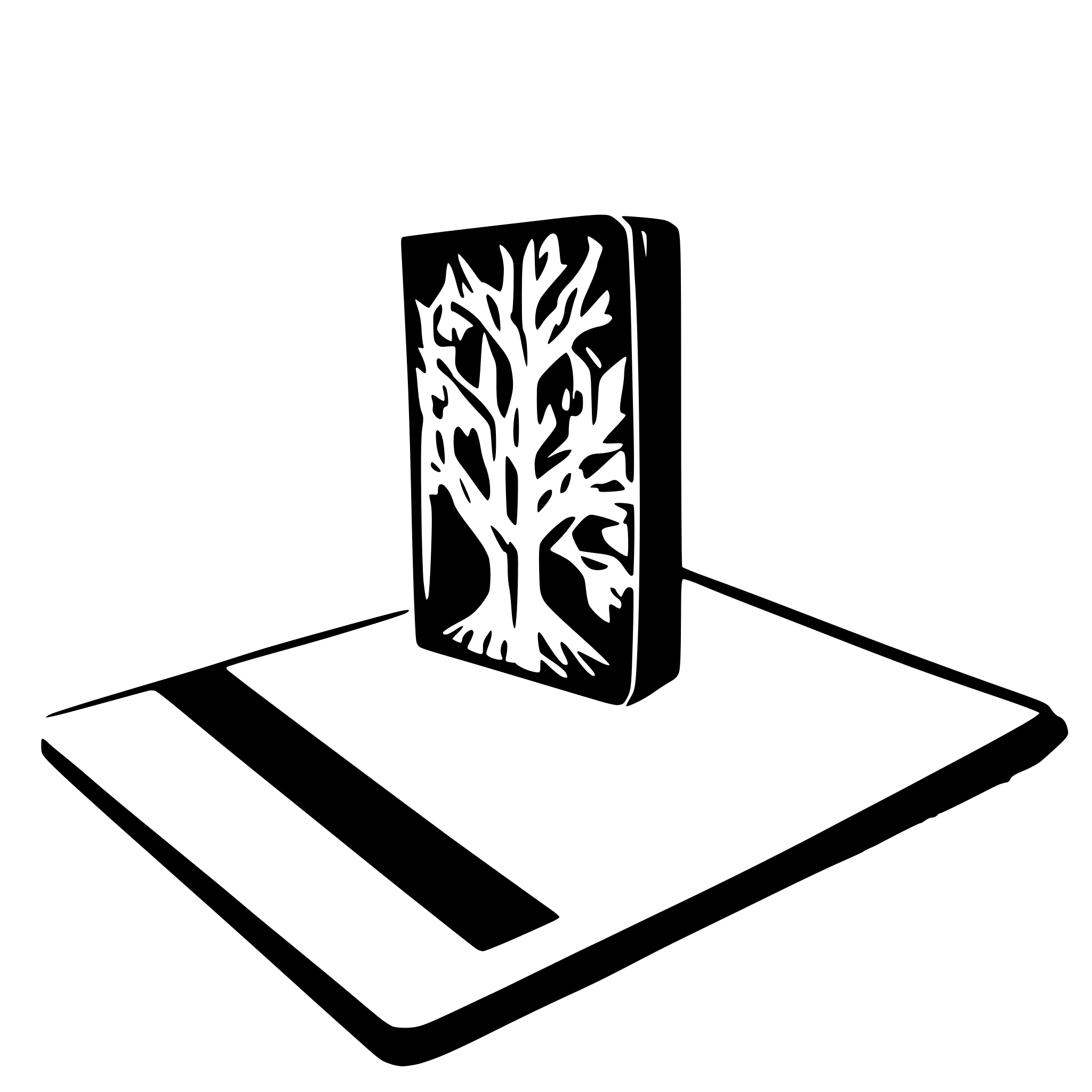 AI-generated SVG of a gothic book cover ornament