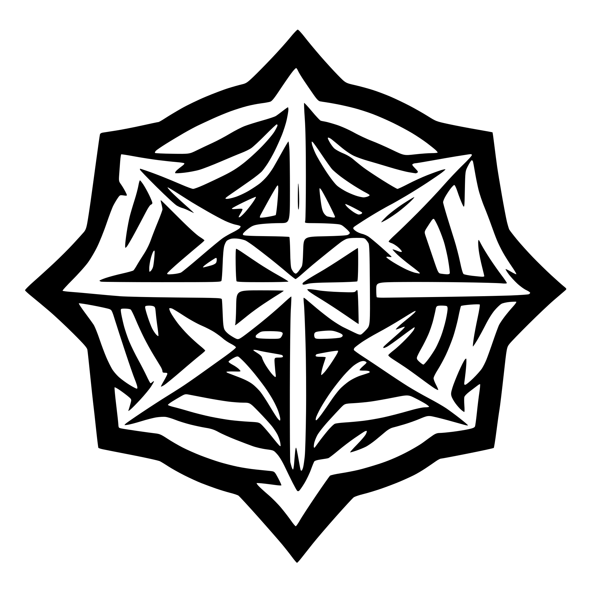 AI-generated SVG of a logo with sharp lines and sacred geometry