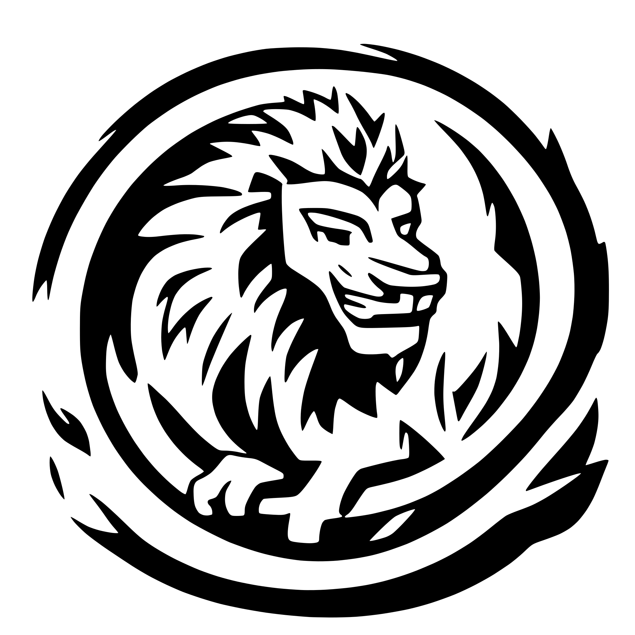 AI-generated SVG of a A roaring lion, automobile themed logo. flames and pace