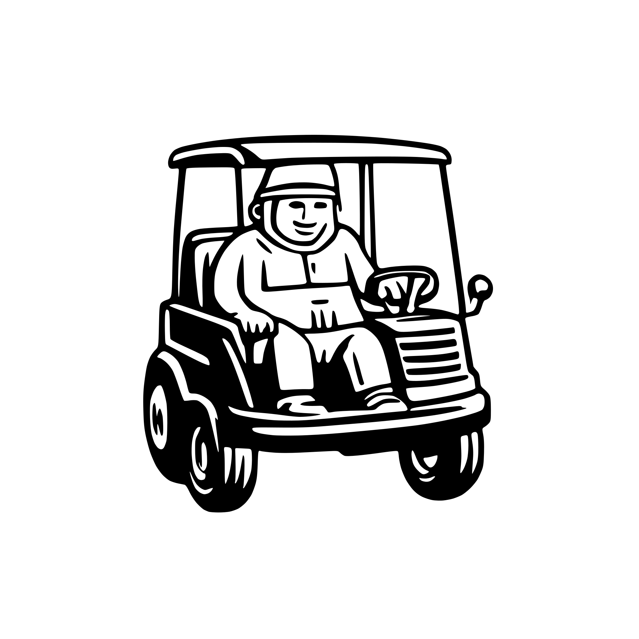 AI-generated SVG of a fat belly man sitting inside a golf buggy AI-generated SVG of a fat belly man sitting inside a golf buggy