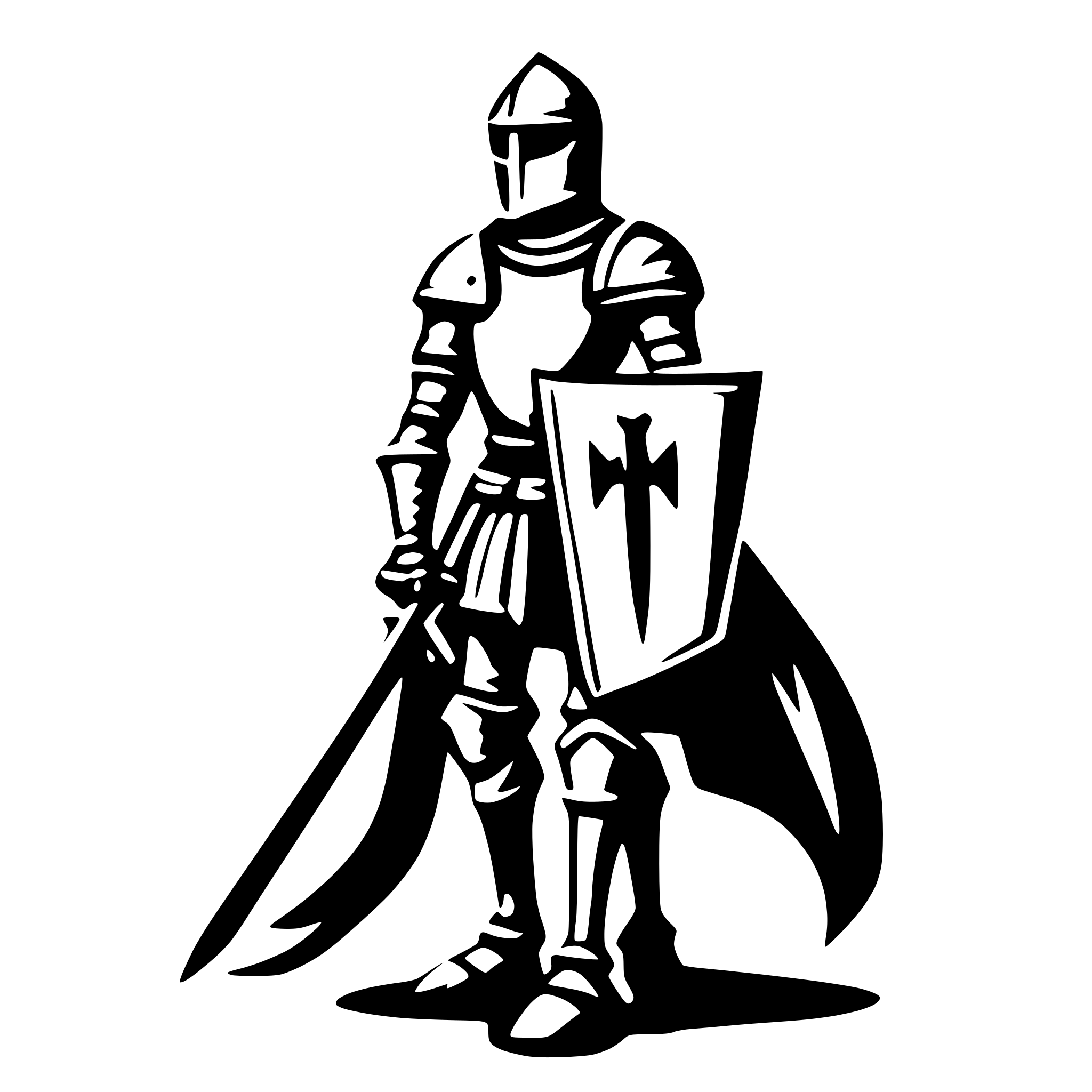 AI-generated SVG of a knight