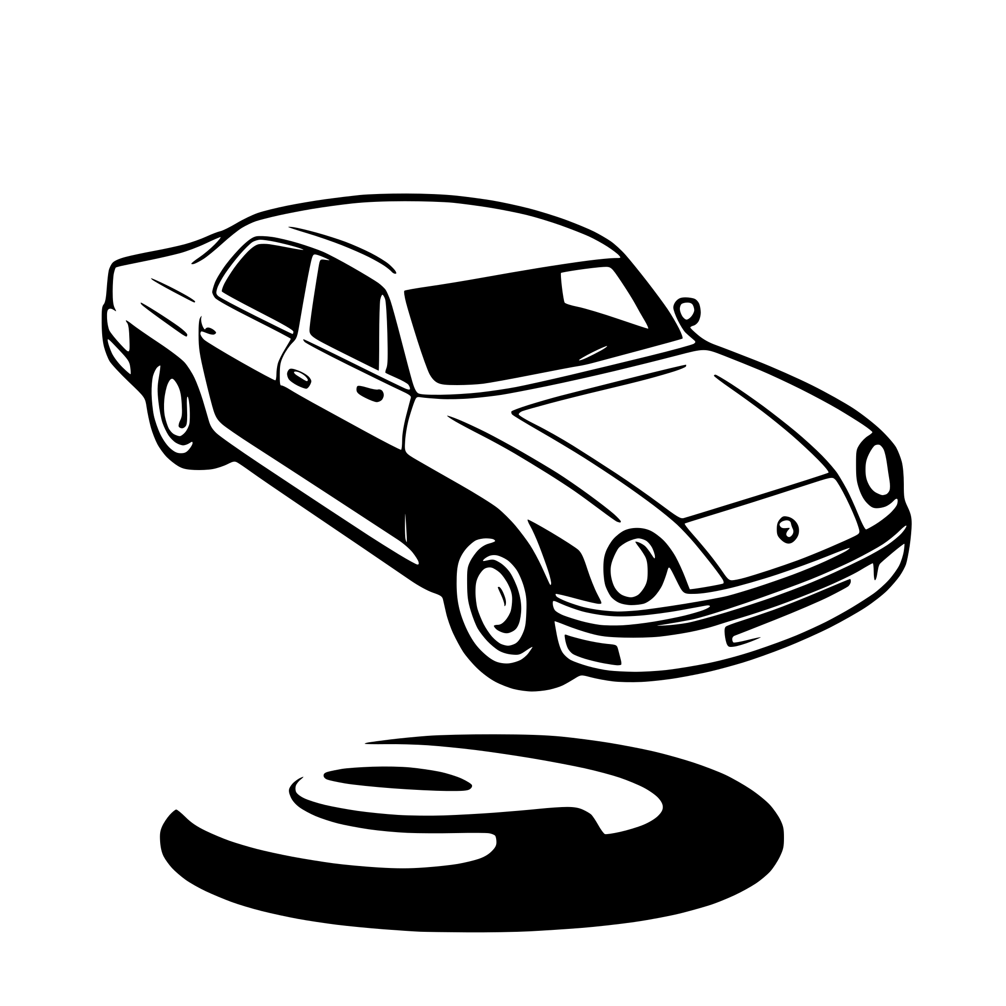 AI-generated SVG of a tatra 87 front view