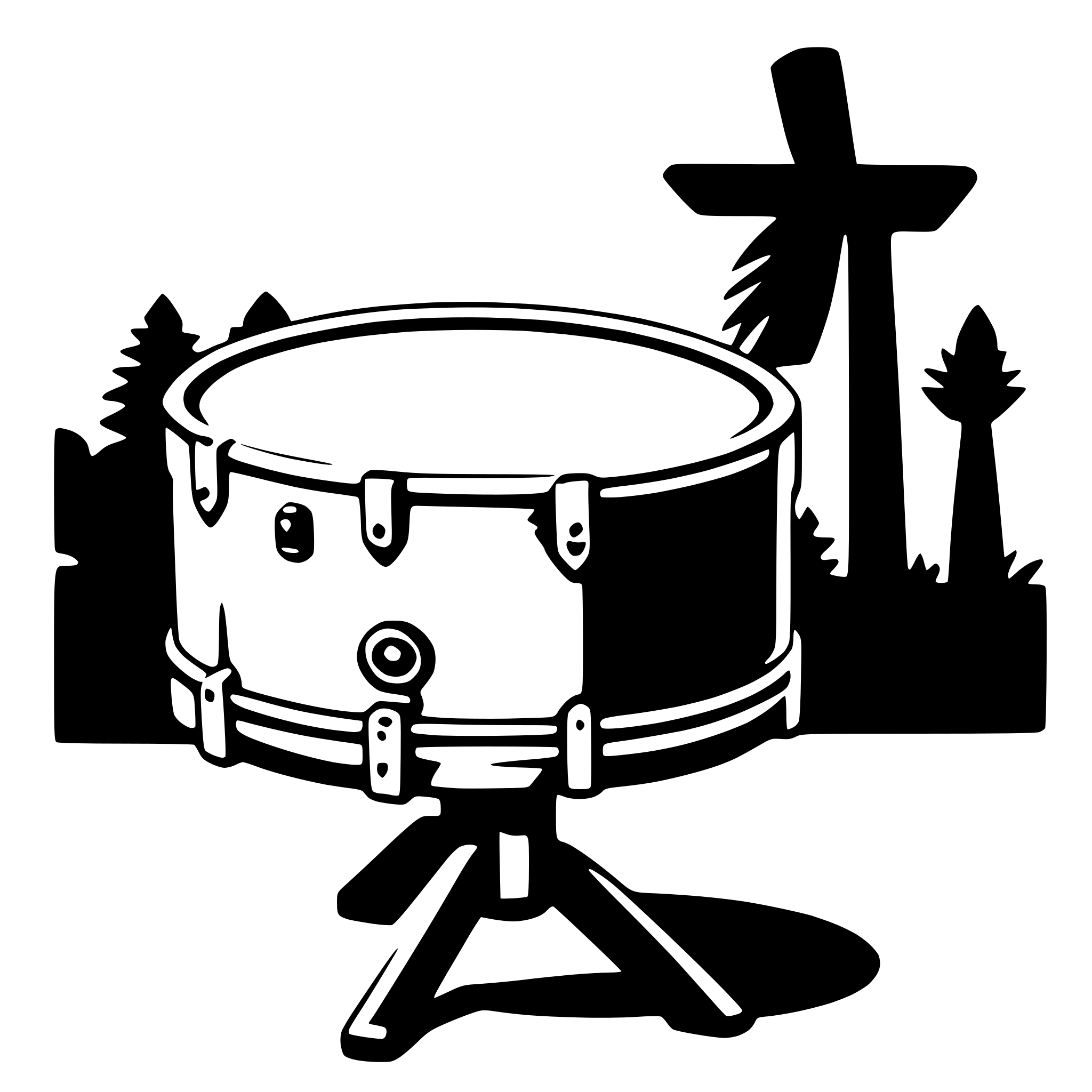 AI-generated SVG of a drum