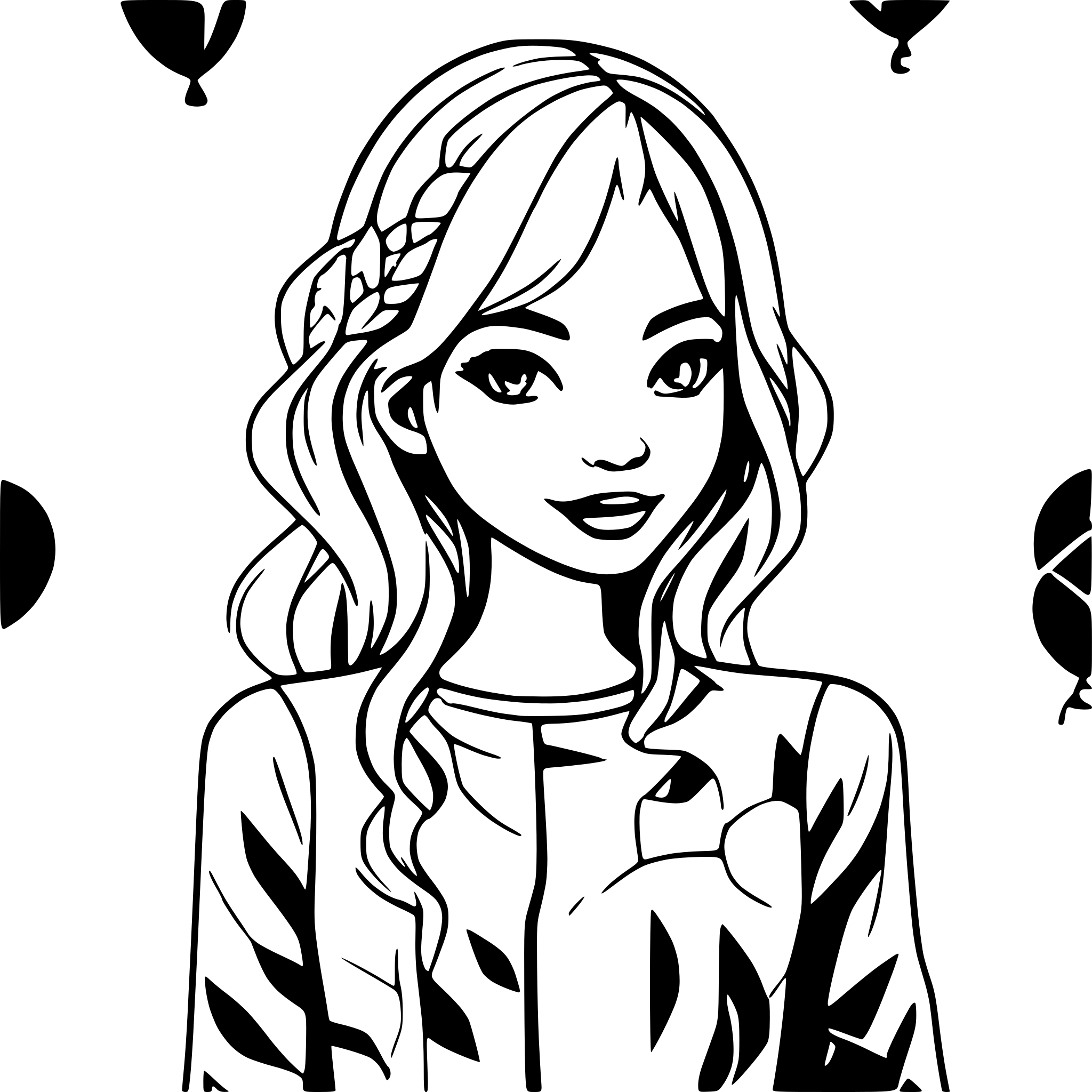 AI-generated SVG of a Birthday Girl est. 2009