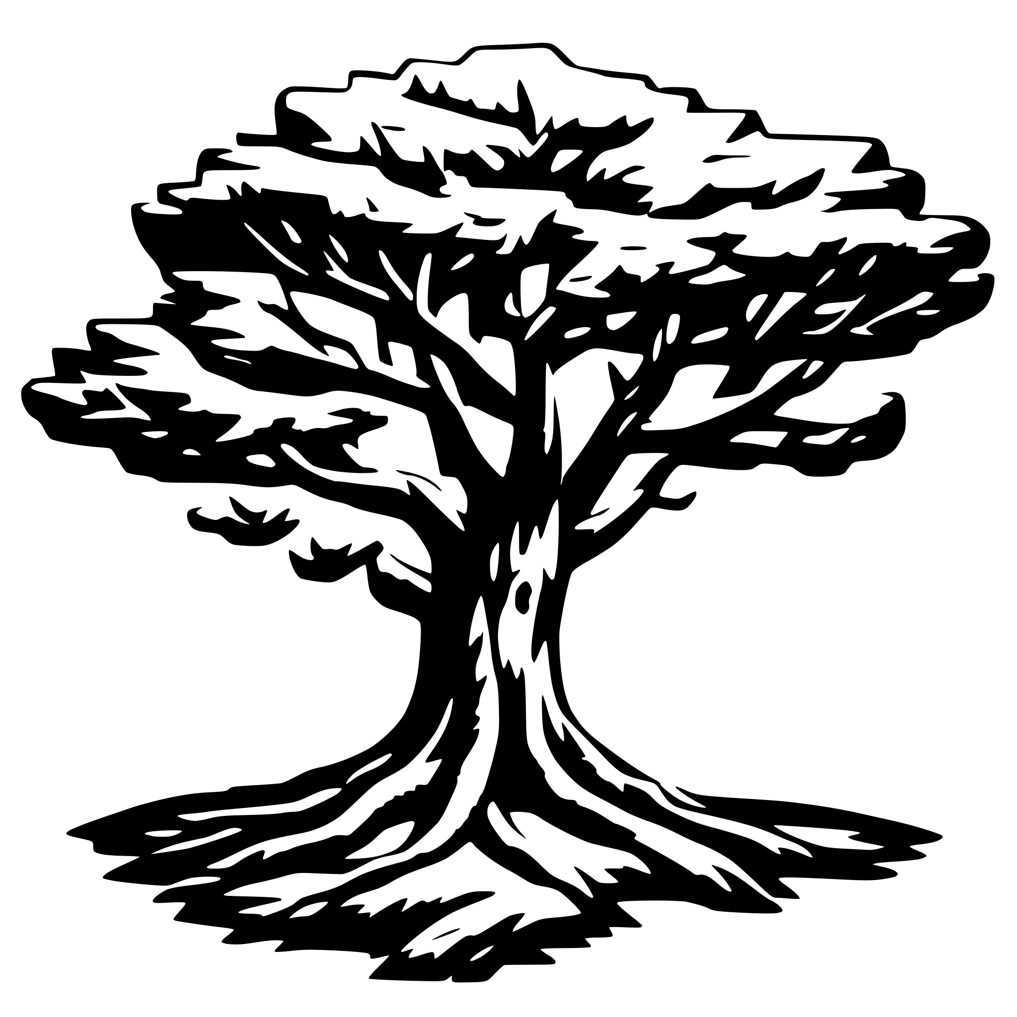 AI-generated SVG of 'old tree in forest'