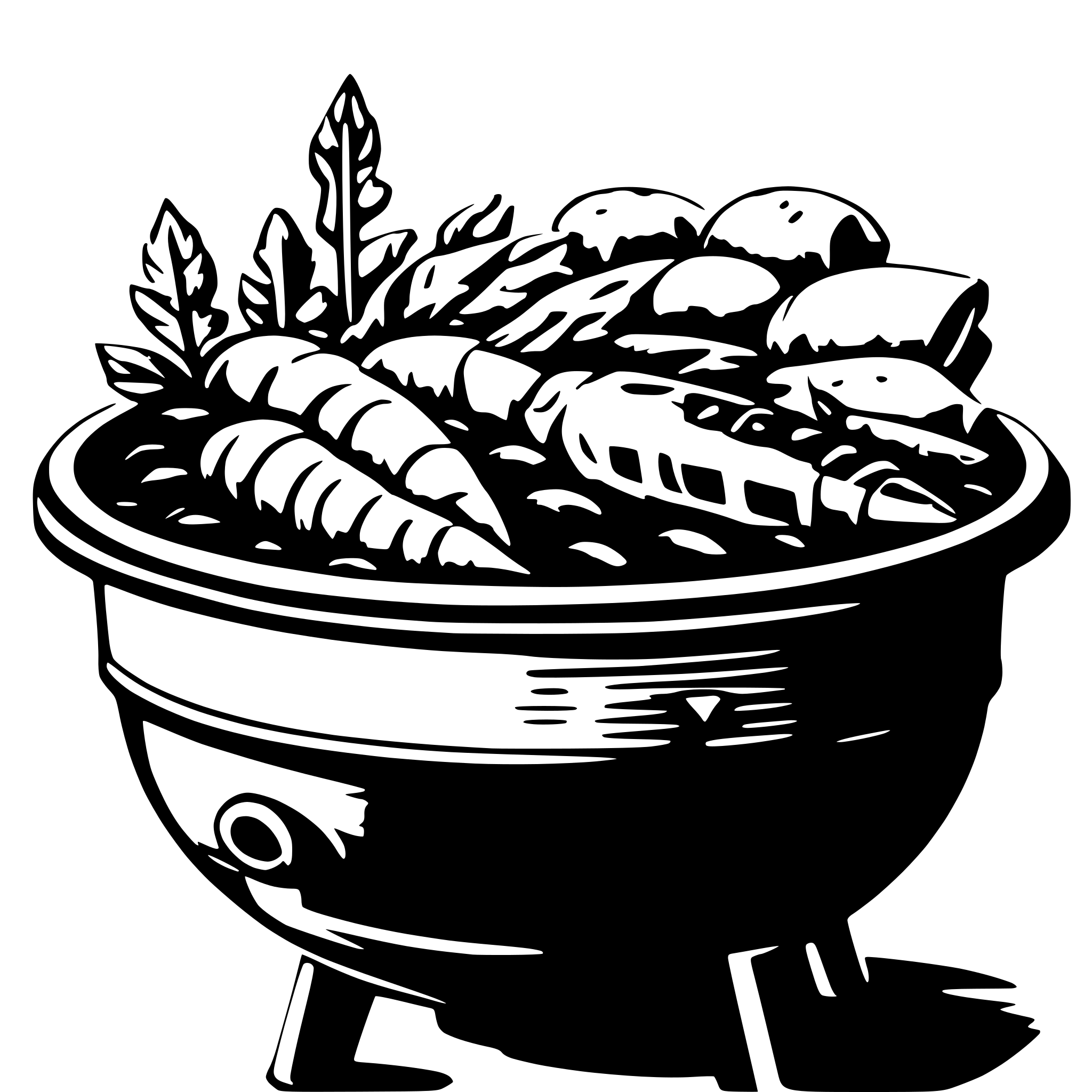 AI-generated SVG of 'seafood boil pot simple'