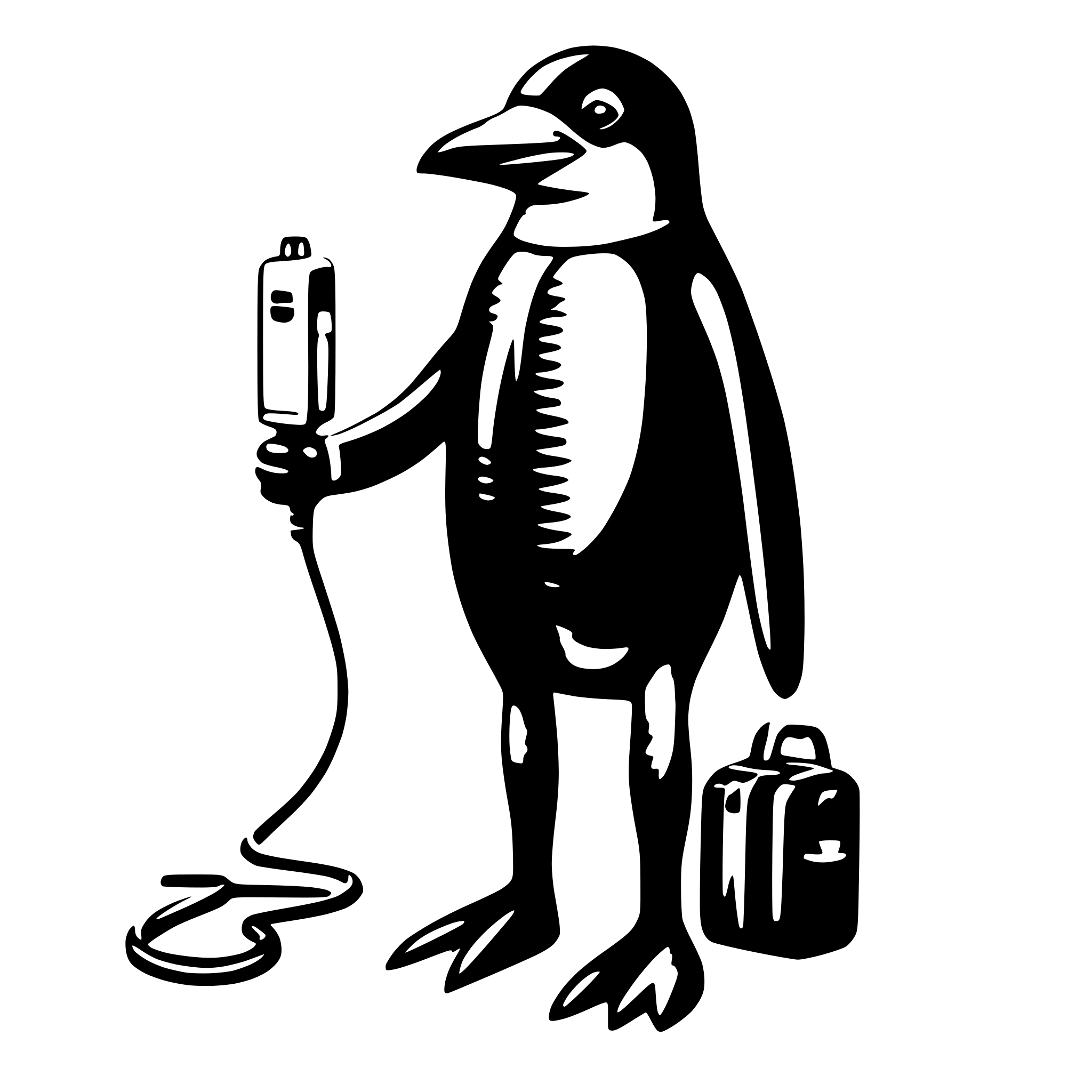 AI-generated SVG of a a penguin holding automotive jumper cables AI-generated SVG of a a penguin holding automotive jumper cables