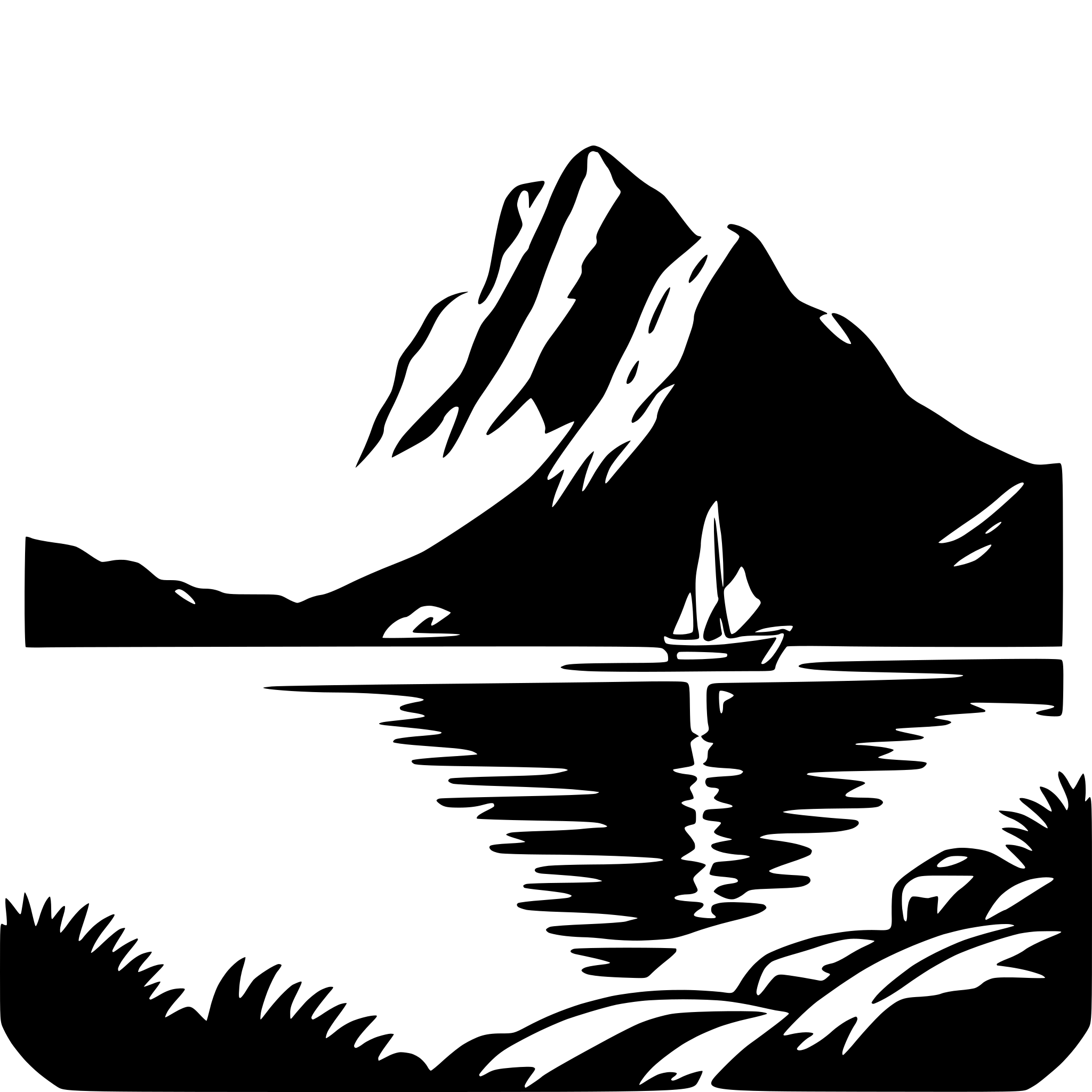 AI-generated SVG of a milford sound