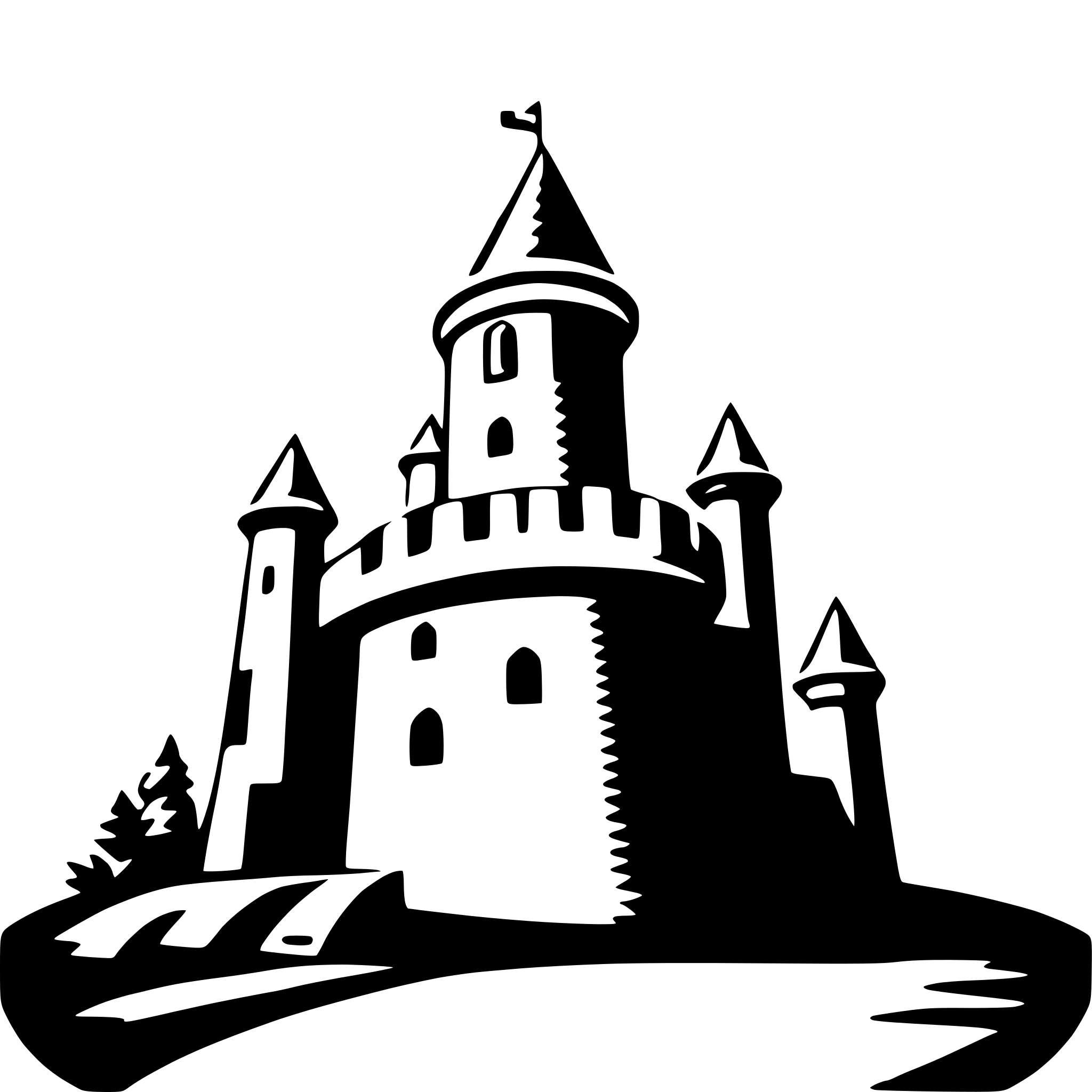 AI-generated SVG of 'el castillo'