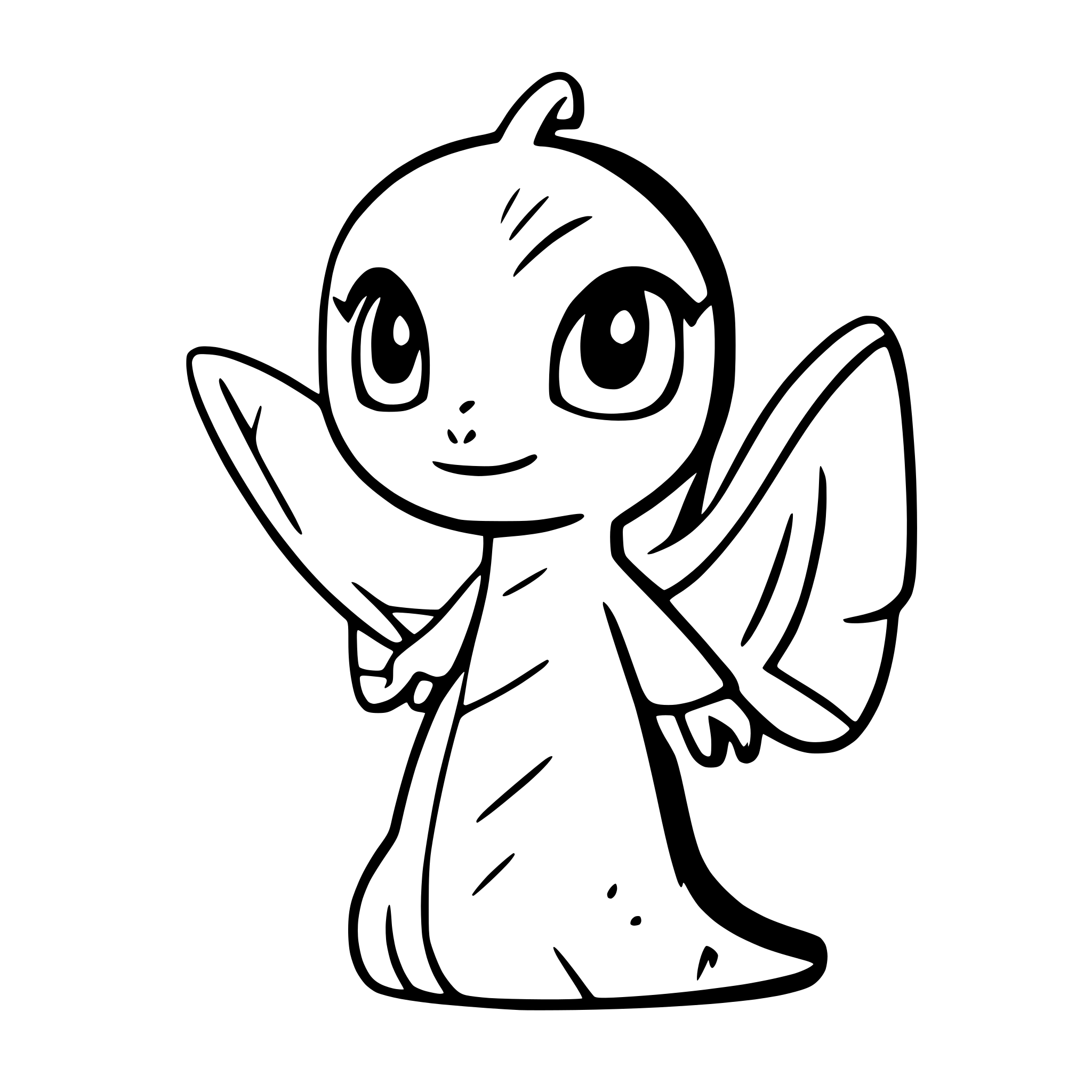 AI-generated SVG of 'Lizard angel'