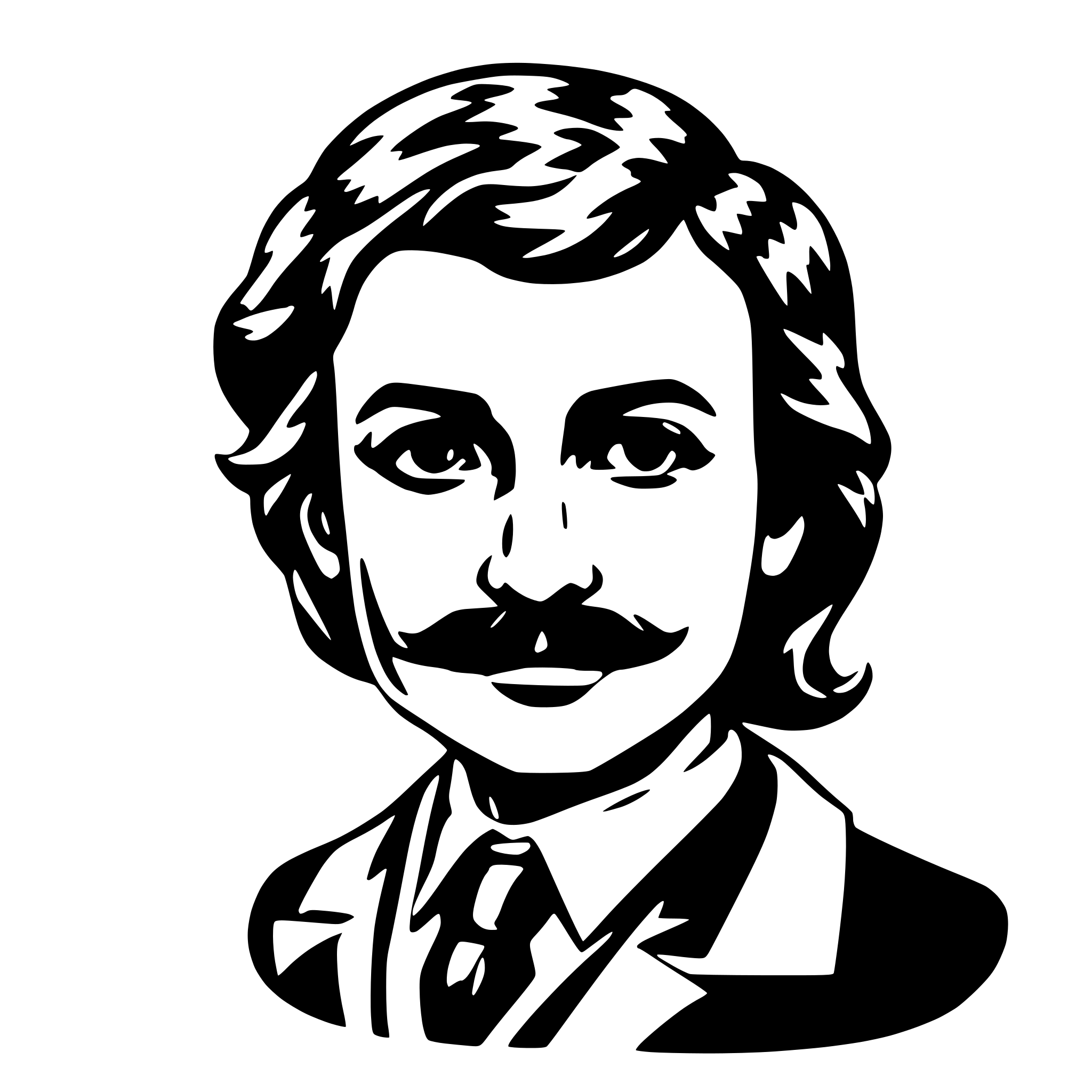 AI-generated SVG of 'teacher with little mustache'